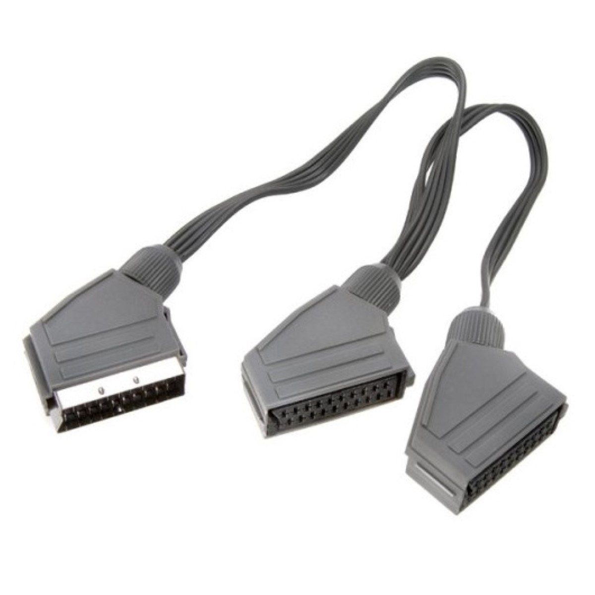 SCART-Kabel Y-Adapter IN/OUT Verteiler Splitter Video-Adapter