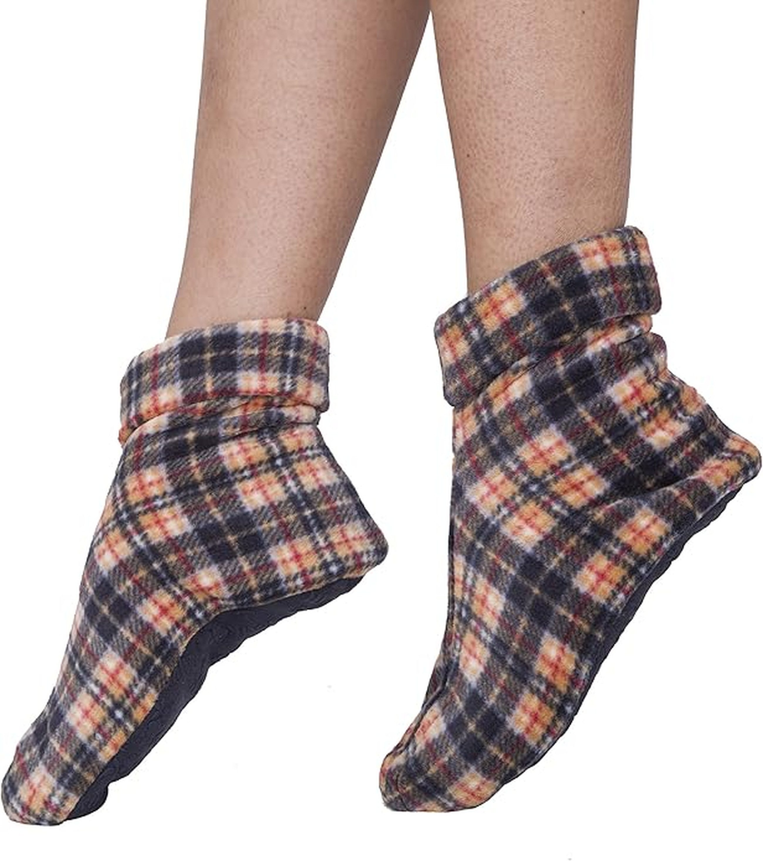 M-Diamant Damen Herren Hausschuh Kuschelsocke Pantoffeln wintersocke Hausstiefel Pantoffel (1 Paar) mit ABS Rutschfester Sohle