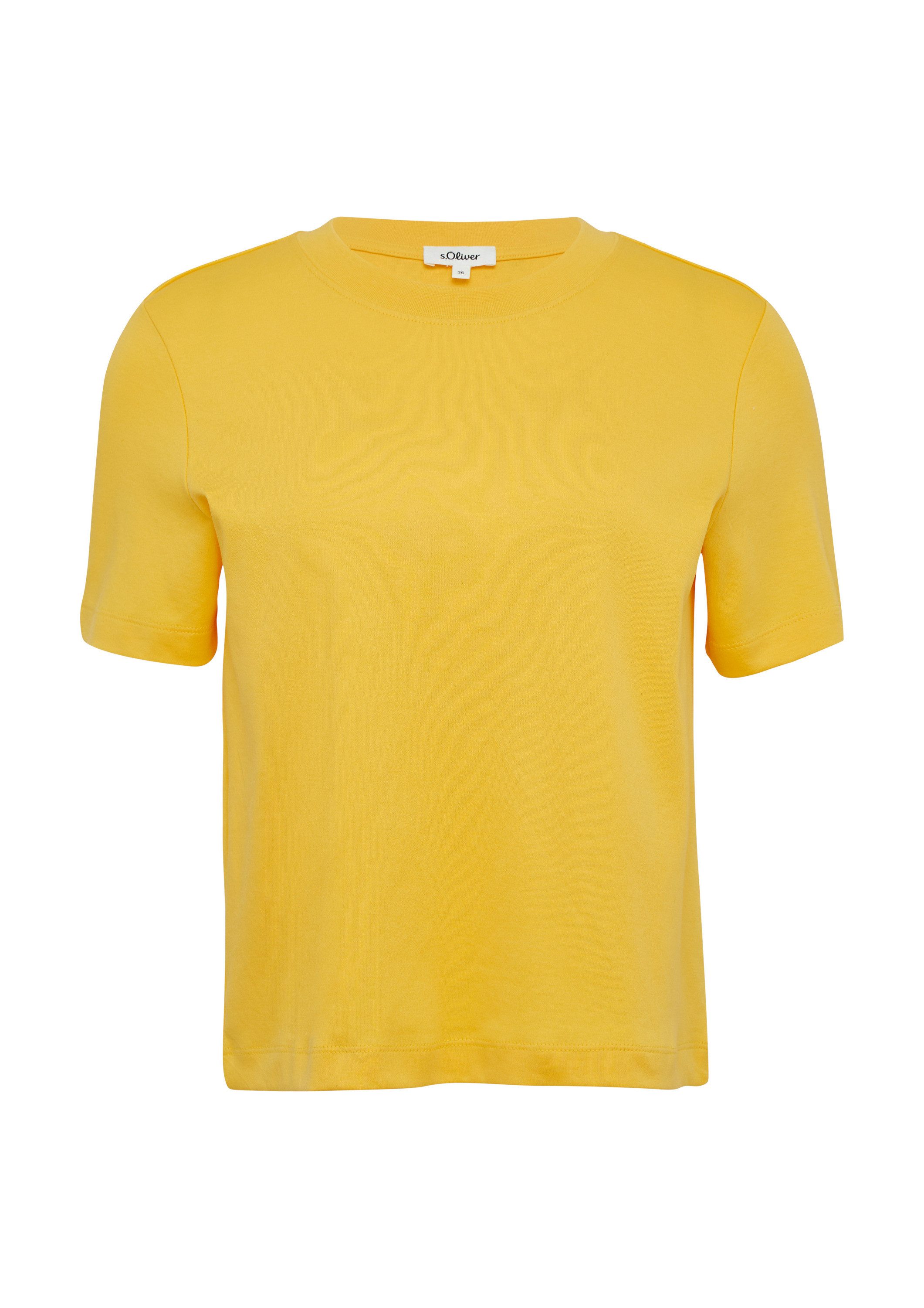 s.Oliver Kurzarmshirt T-Shirt T-Shirt aus Interlockjersey mit Rundhalsaussc günstig online kaufen