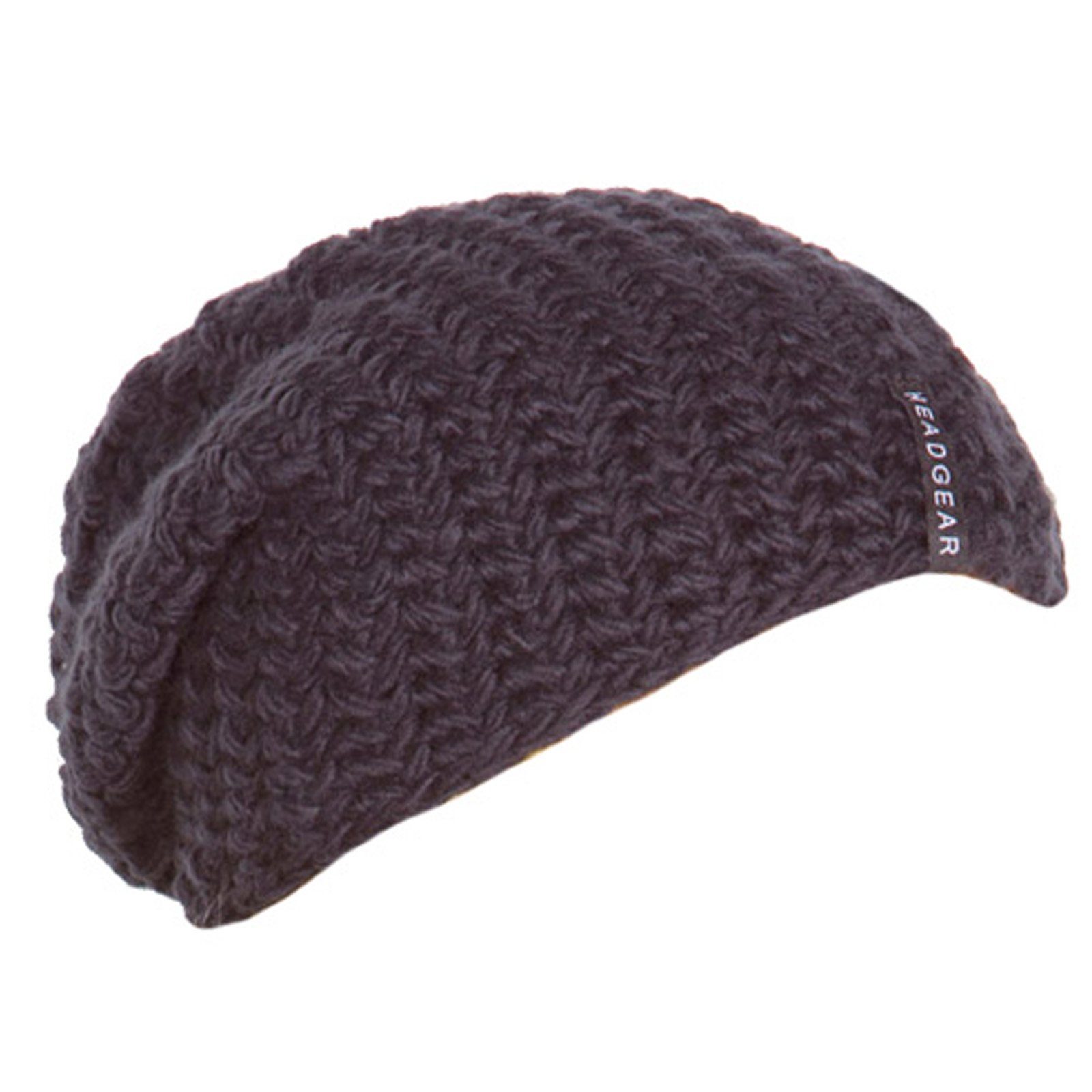 modAS Beanie Damen Mütze mit eingearbeitetem marine Fleeceband Grobstrick (16)