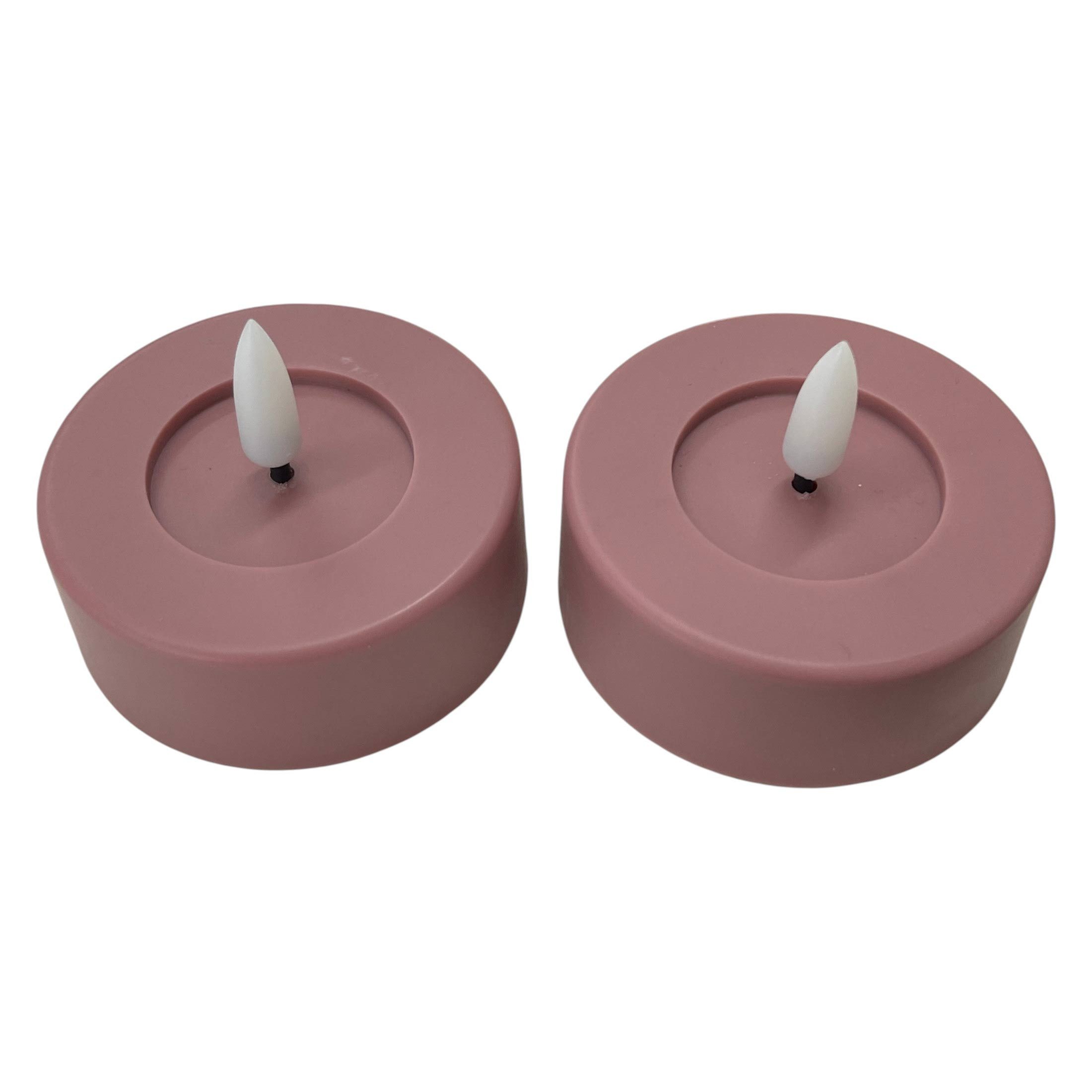 Countryfield LED-Kerze (Set, 2-tlg), Teelichter XL rosa mit 6/18h Timer günstig online kaufen