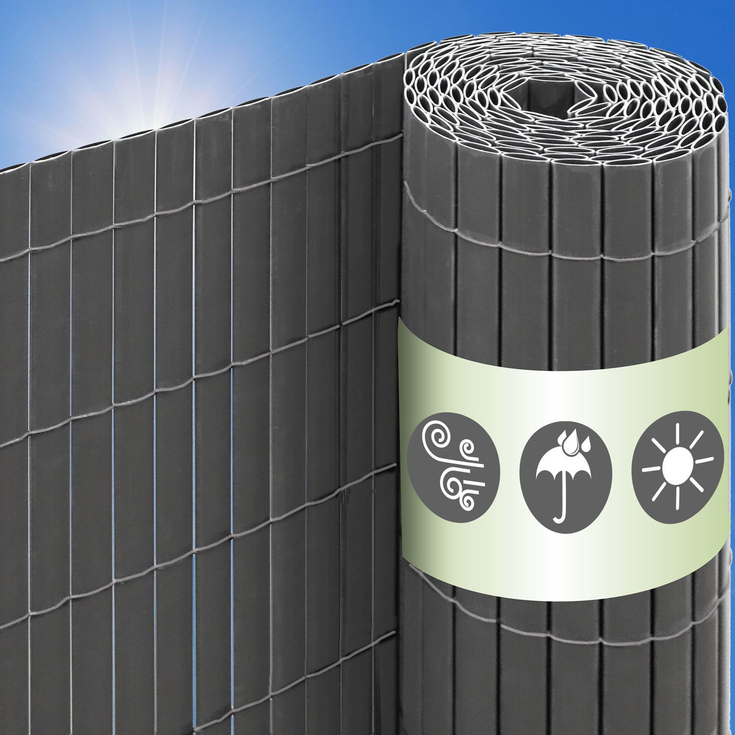 urfence Sichtschutzzaunmatten 90x300 Sichtschutz Balkon - PVC Sichtschutzma günstig online kaufen