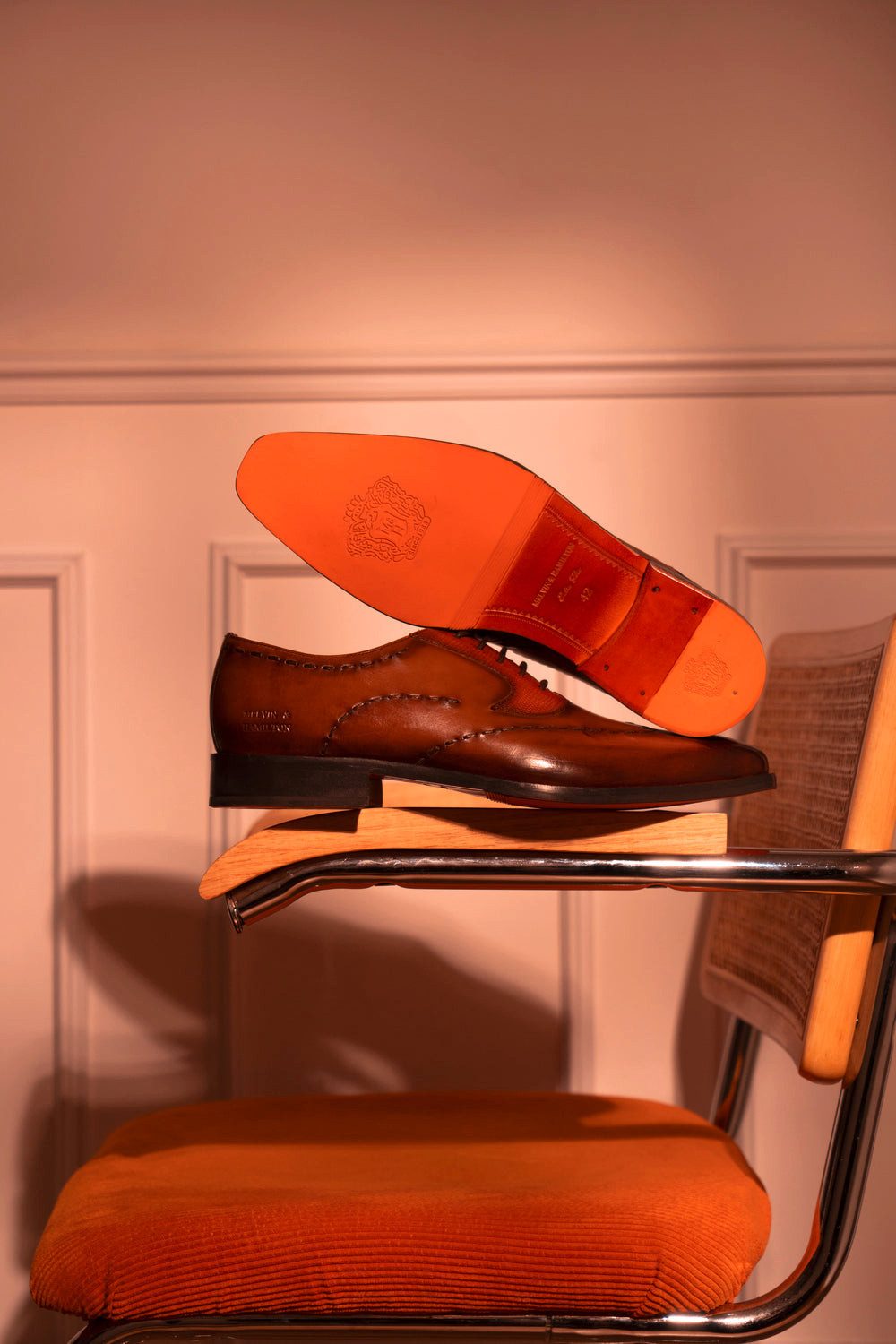 Melvin & Hamilton Lawrence 2 Leder-Oxford Schuhe für Herren Schnürschuh Flache Absätze, Echtes Leder, Vegetabile Gerbung