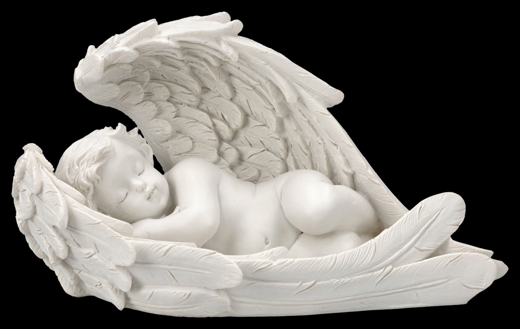 Figuren Shop GmbH Dekofigur Schlafende Engel Figuren – Engelchen Deko Set himmlische Statue 9 cm