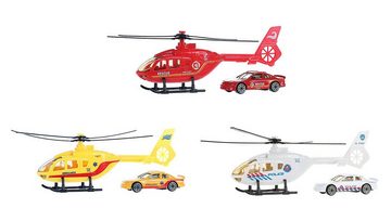 Spielzeug-Hubschrauber Hubschrauber mit Auto Feuerwehr Polizei Ambulance Einsatzfahrzeug Modell Helicopter Spielzeugauto Spielzeug Geschenk Kinder 83 (Ambulance-Gelb)