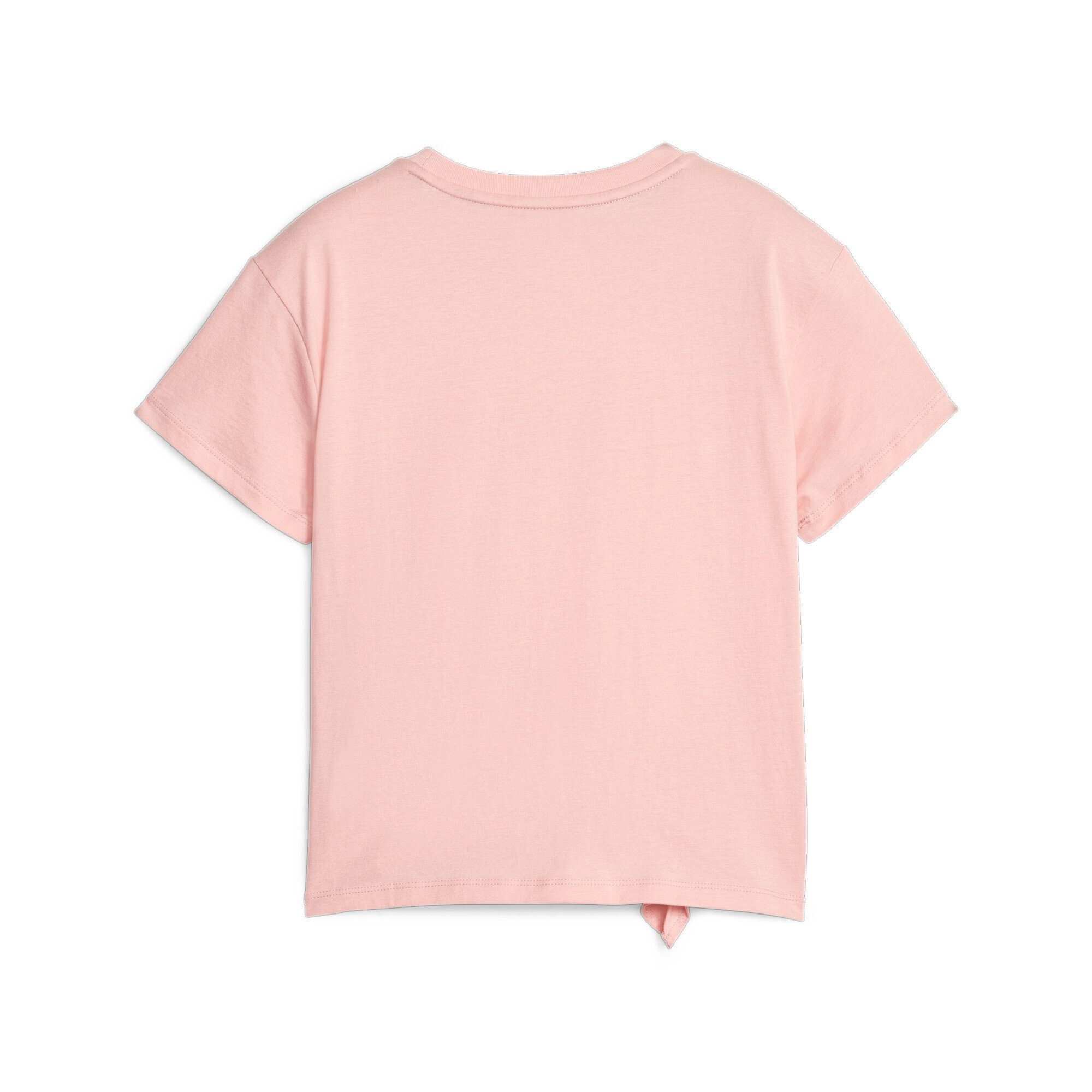 Essentials+ T-Shirt Peach Strick T-Shirt PUMA Logo Mädchen Smoothie aus Pink