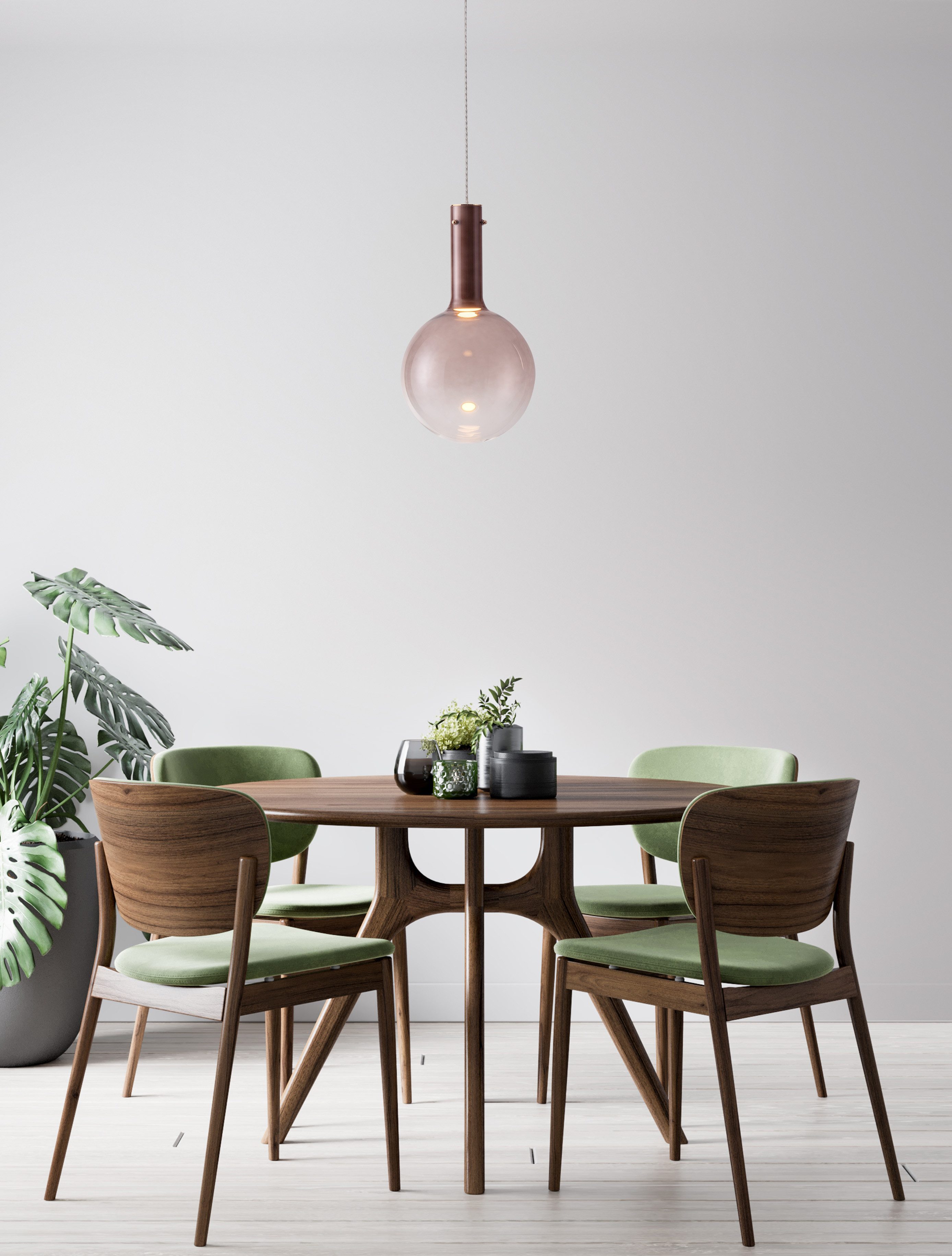 Nova Luce Pendelleuchte NOSTOS, LED fest integriert, Warmweiß