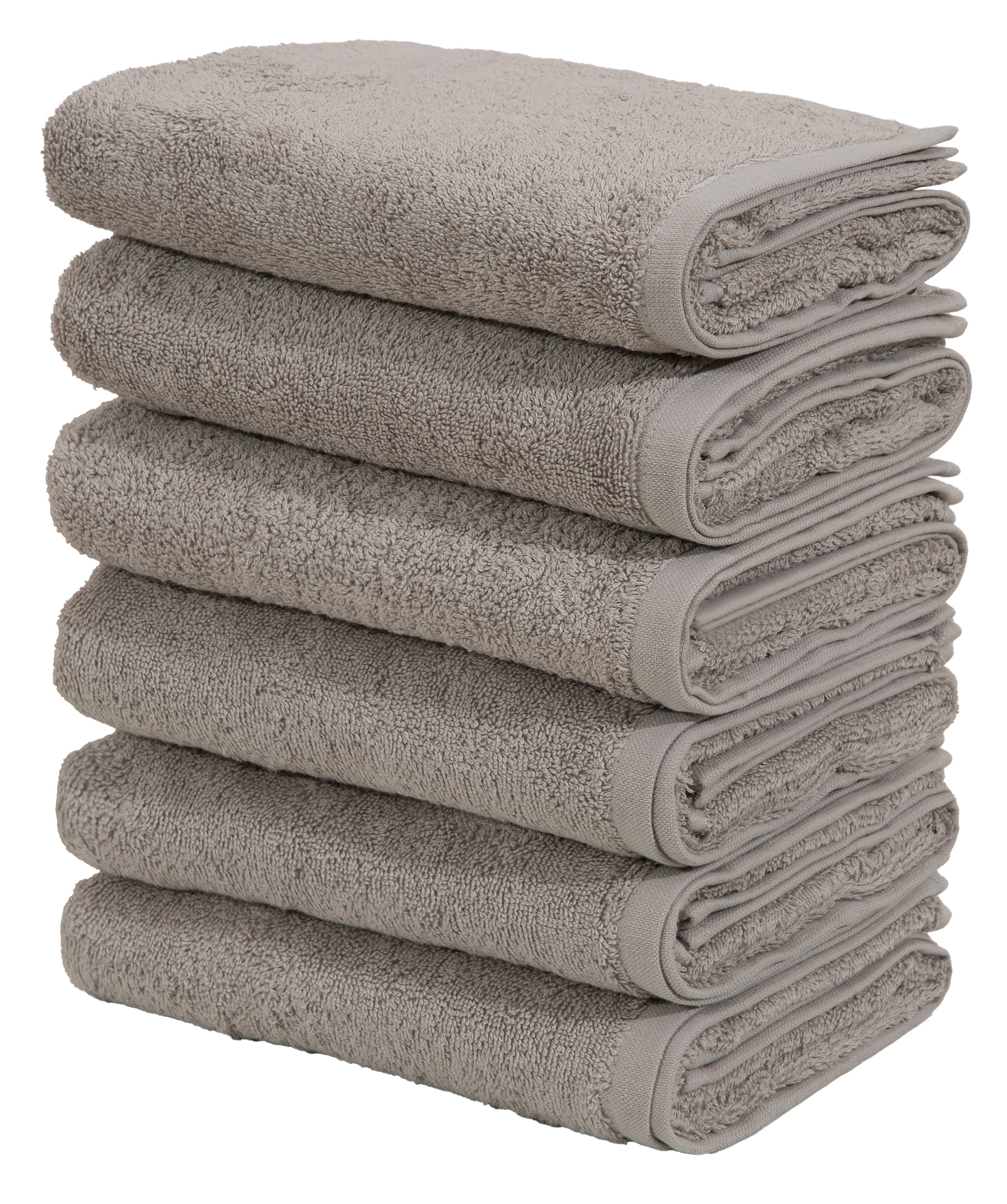 OTTO home Handtücher Handtuch Merida, als Set und Serie erhältlich, 6 Handtücher 50x100 cm, Frottier (Set, 6-St), kuschelig weich, einfarbig, 100% Baumwolle
