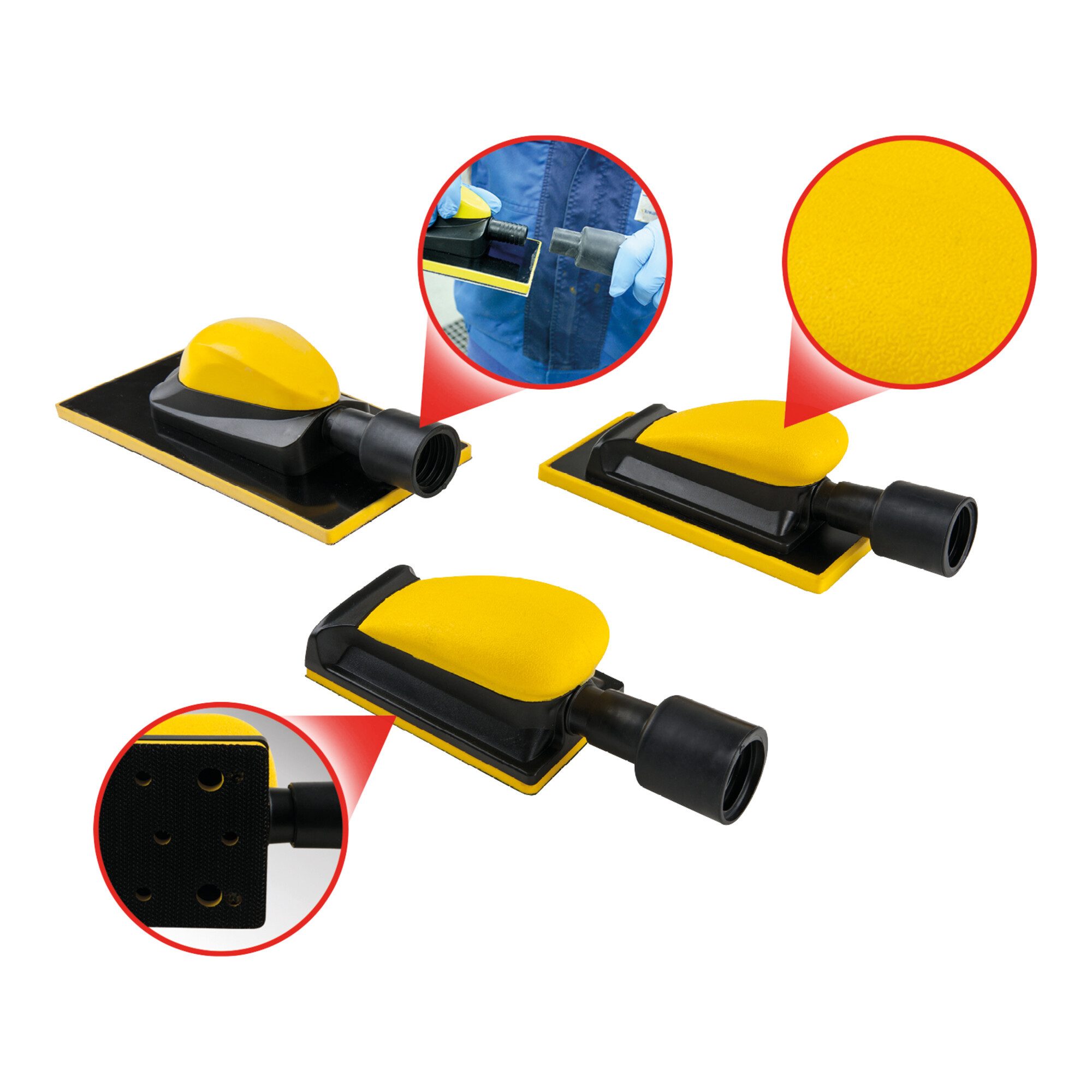 KS Tools Handschleifer KS Tools Schleif-Handblock-Satz, 3-teilig