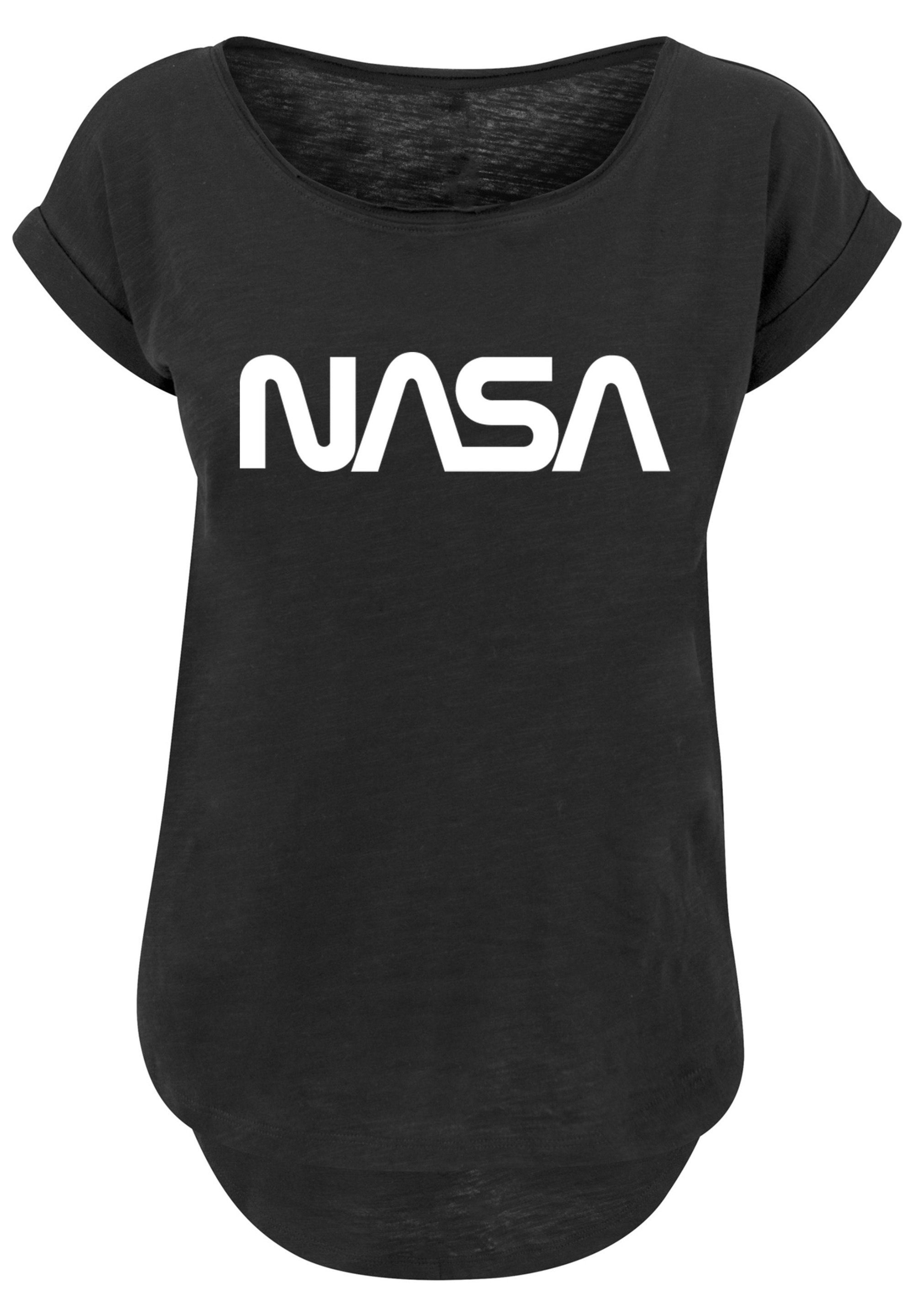 Print NASA Modern Logo Black T-Shirt F4NT4STIC