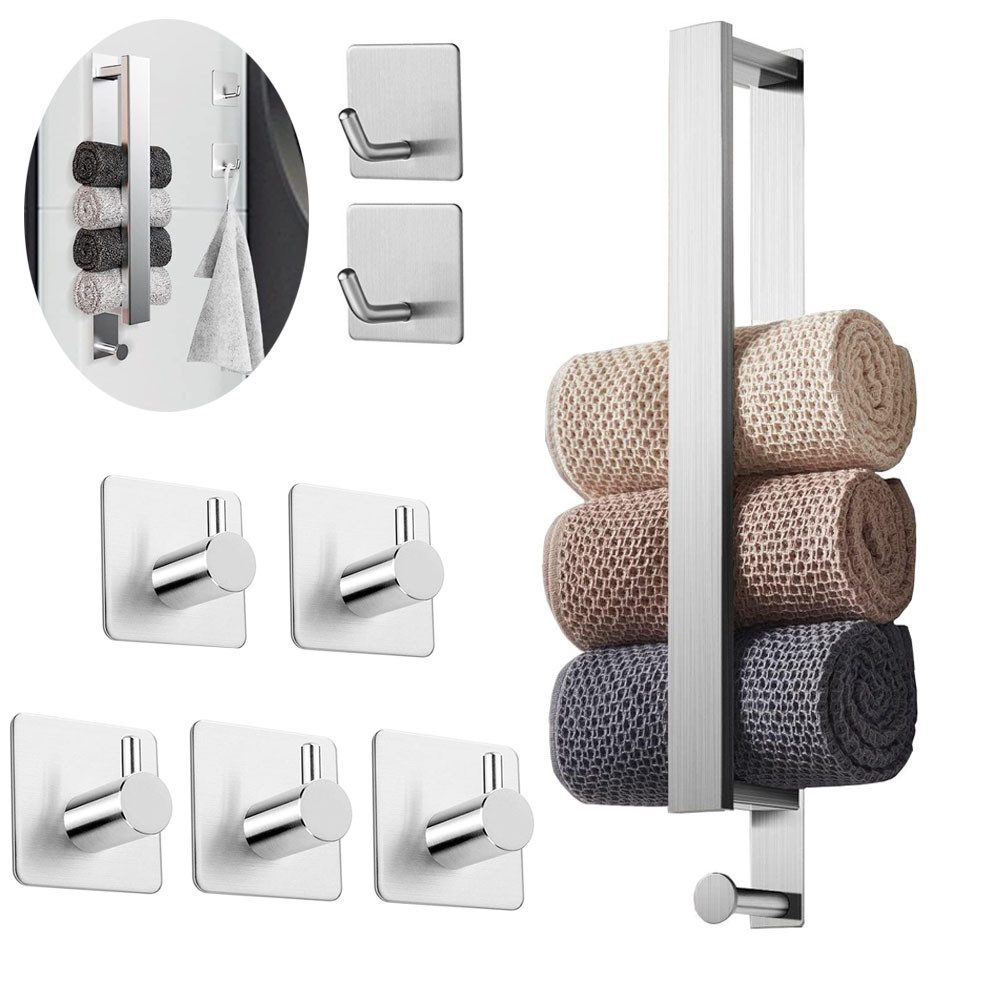 SURFOU Handtuchhalter Handtuchstange Ohne Bohren schwarz Selbstklebender mi günstig online kaufen