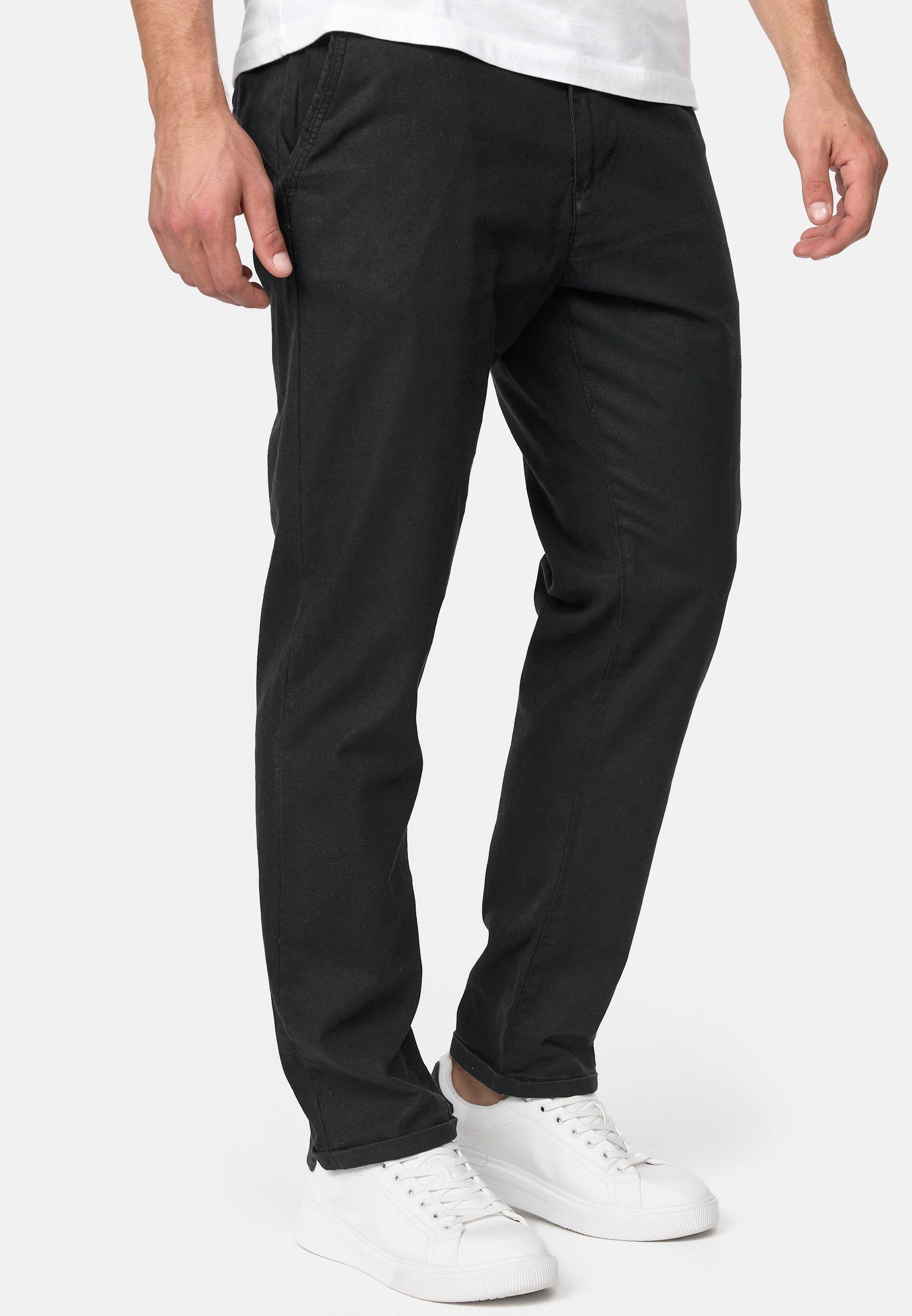 Haverfield Black Indicode Leinenhose