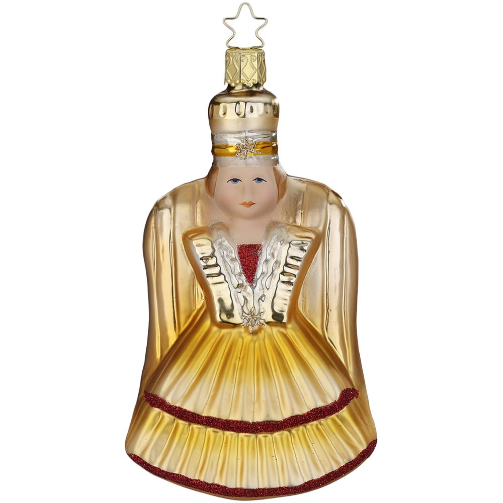 INGE-GLAS® Christbaumschmuck Rauschgoldengel 13cm (1-tlg), mundgeblasen, handbemalt