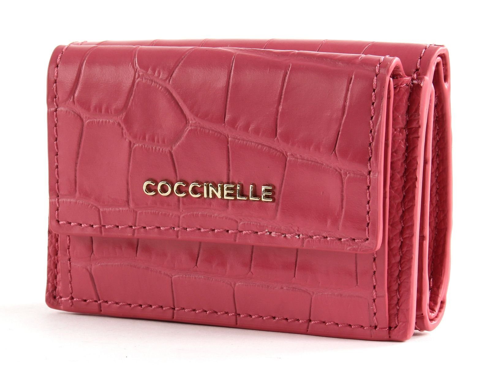 COCCINELLE Geldbörse Metallic Croco Shiny Soft Bouganville