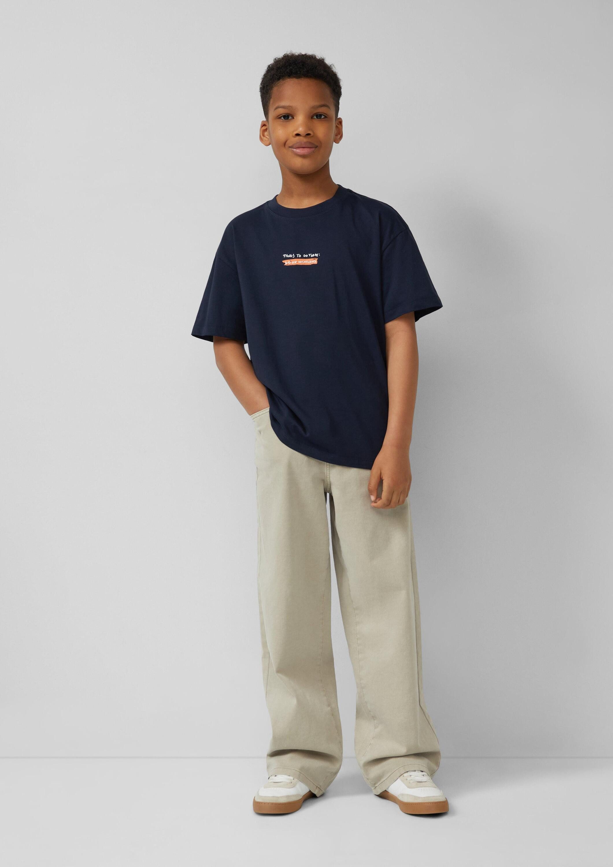 s.Oliver Kurzarmshirt T-Shirt Oversize T-Shirt mit Rücken- und Frontprint