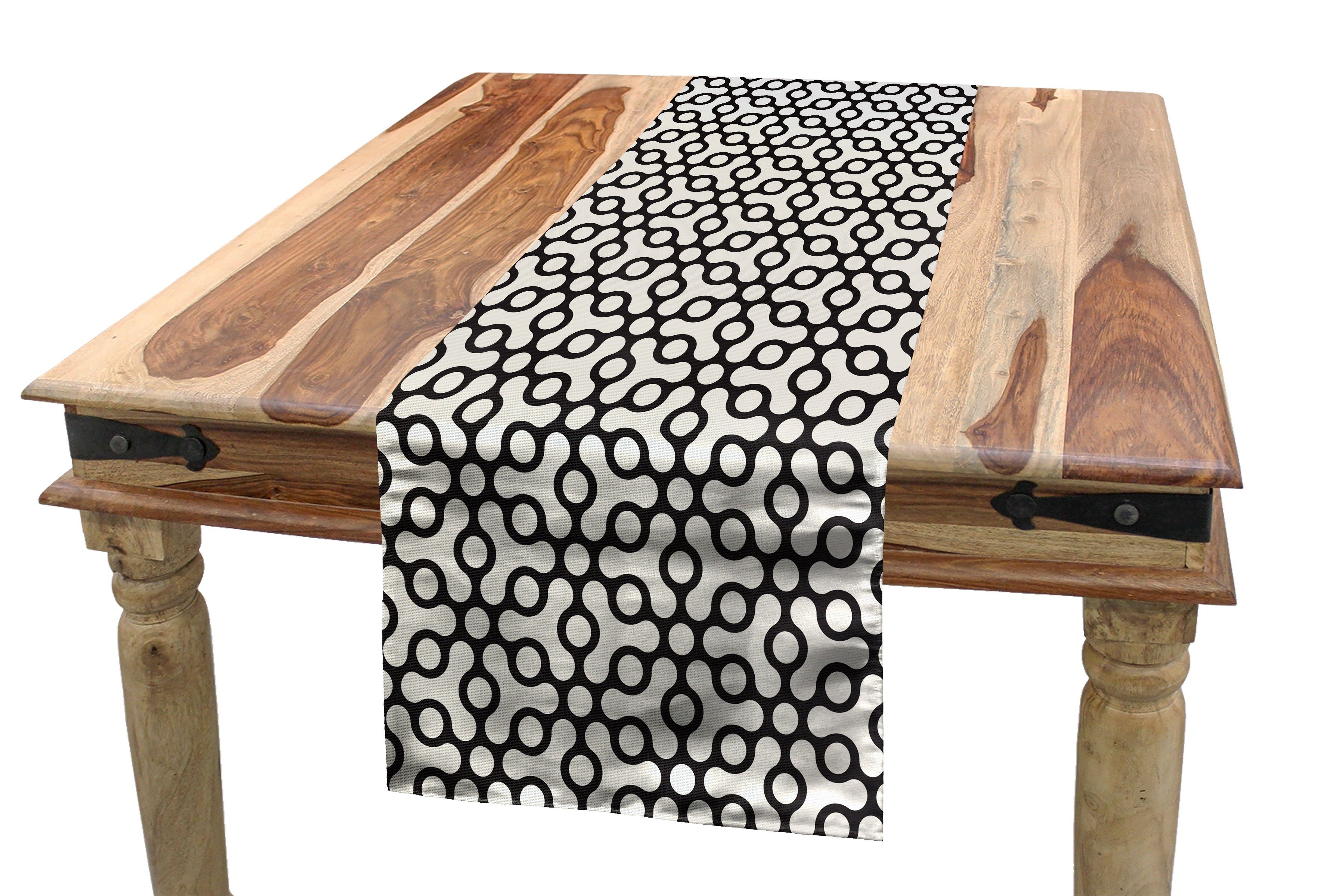 Abakuhaus Tischläufer Esszimmer Kreise Tischläufer, Design Gitter Dekorativer Küche Rechteckiger Geometrisch wie