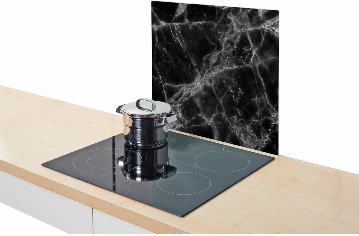 Zeller Present Herdblende-/Abdeckplatte Marmor, (1 tlg), Silikonfüßen