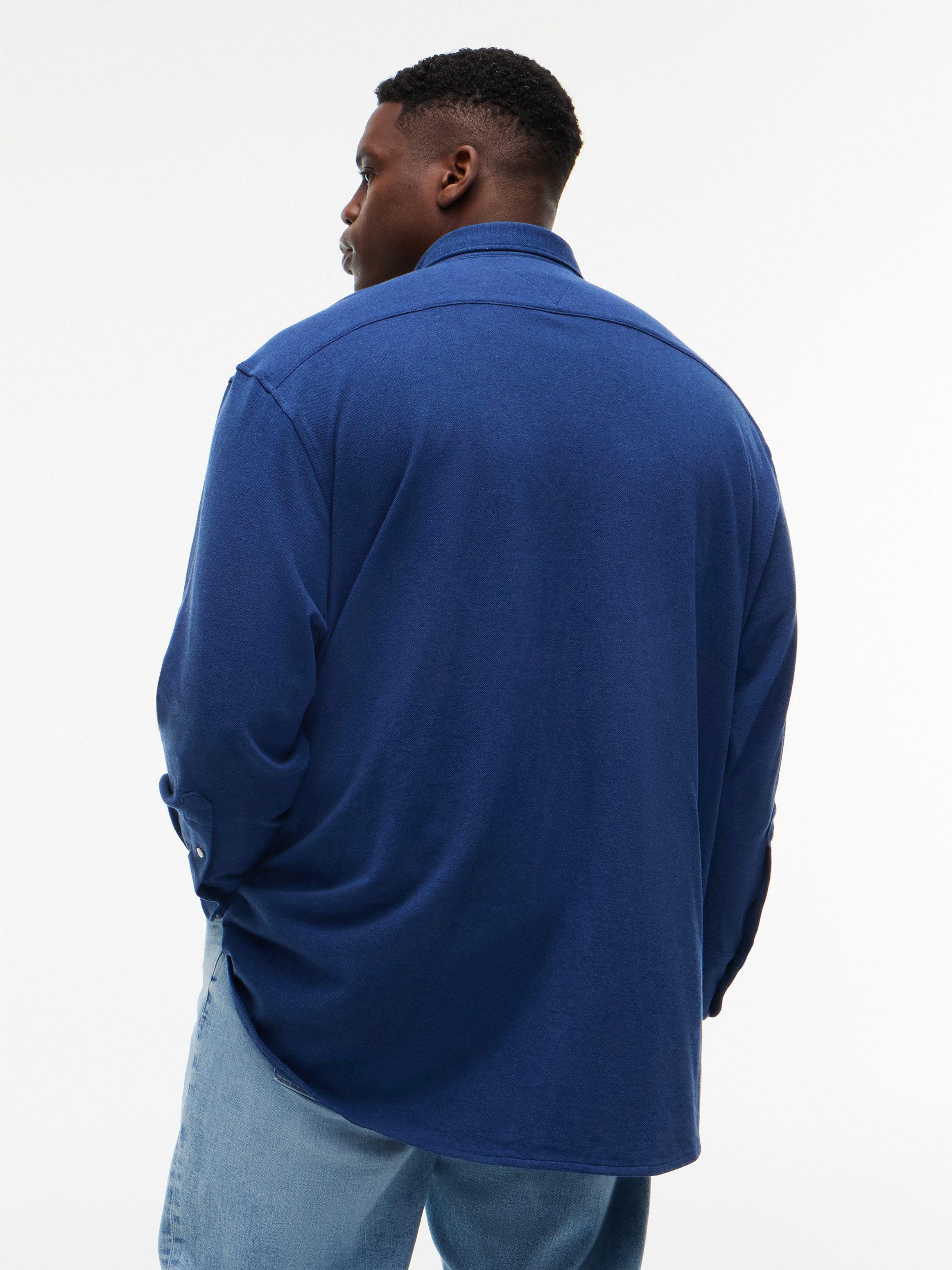 Tommy Hilfiger Big & Tall Langarmhemd BT-KNIT PIQUE FEATHERWEIGHT SLIMFIT Große Größen