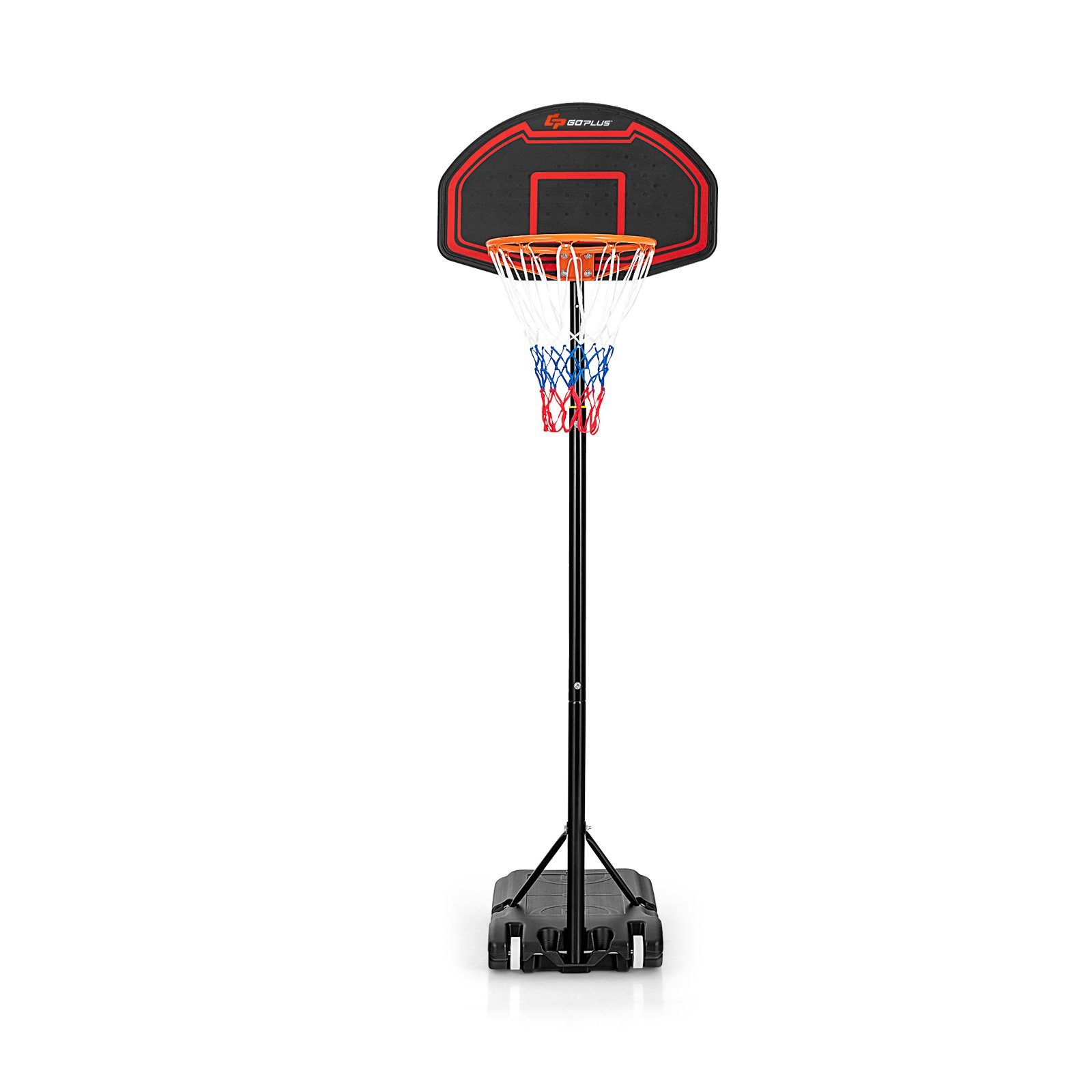 COSTWAY Basketballständer 155 - 210cm Basketballkorb, rollbar, In/Outdoor