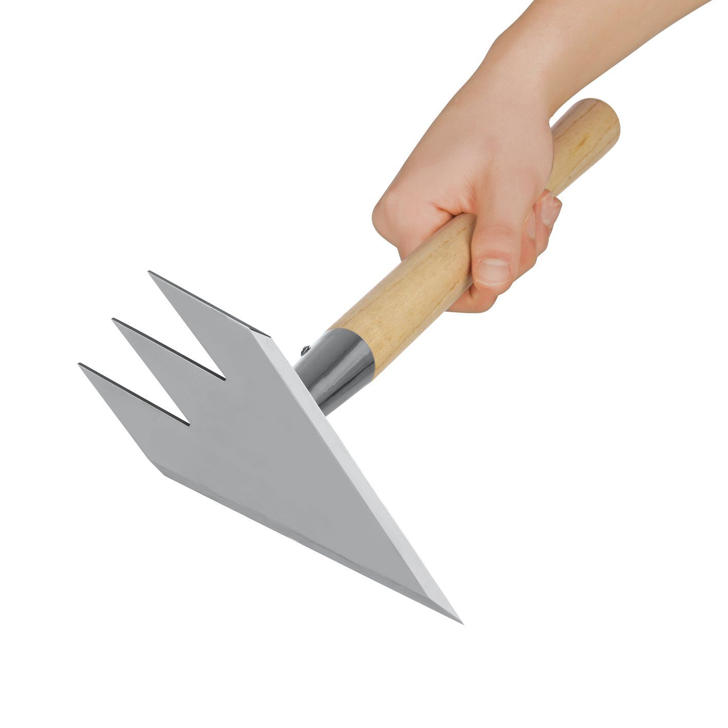 Ruwi Multiharke Garten-Multifunktionsgerät Harke Gartenharke Hacke Gartenhacke, Multi-Handharke 8 in 1 Unkraut jäten, Boden lockern, Pflanzlöcher graben uvm.