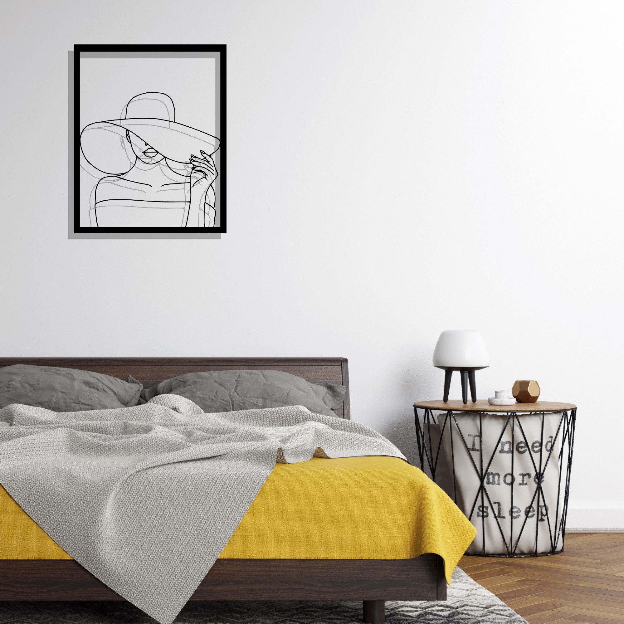 Bamyum Wanddekoobjekt Silhoutte Metallbilder, aus Metall