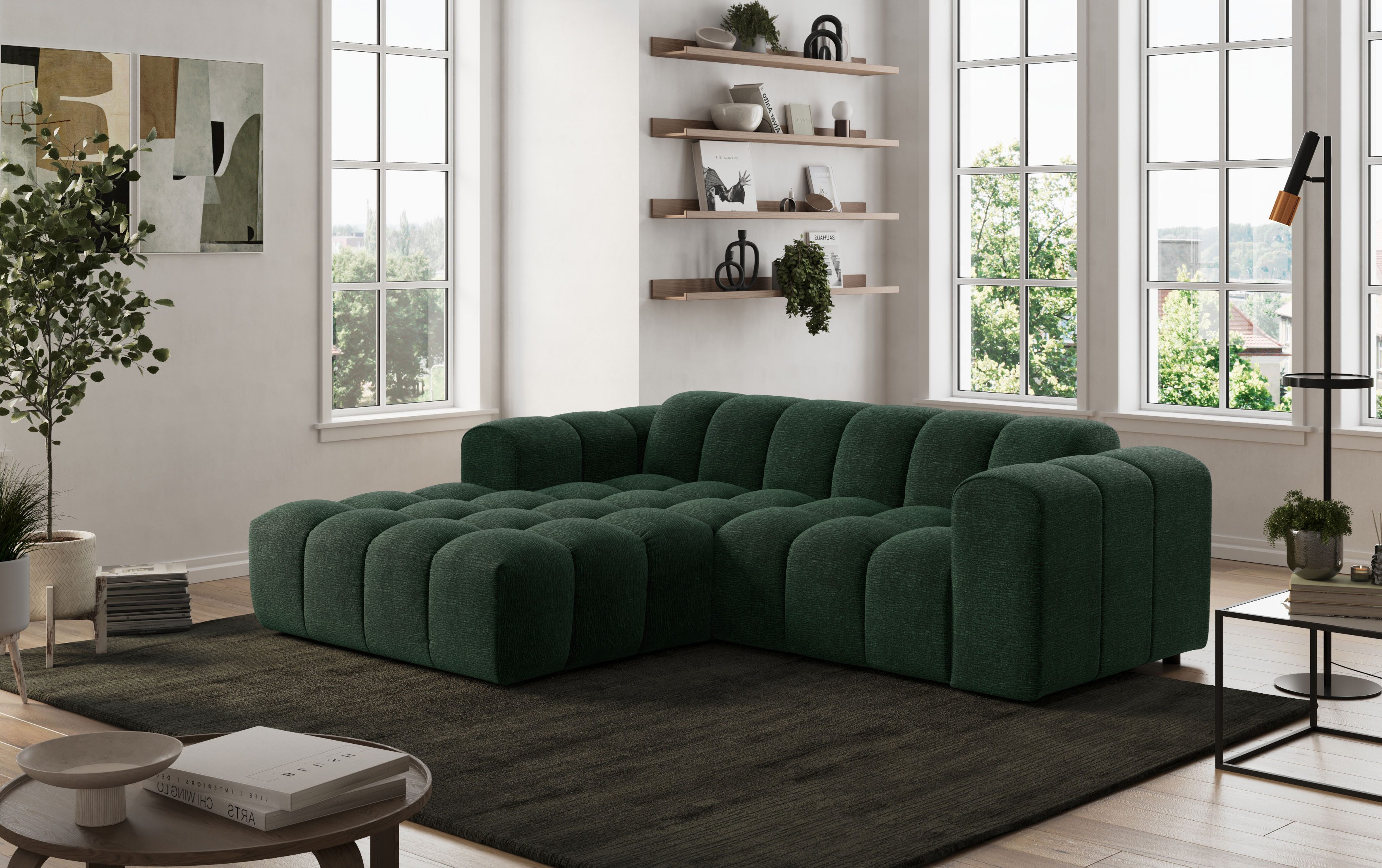 OTTO home Ecksofa Rocco L-Form, B: 248 cm, modernes Bubble-Sofa, großzügiger Sitzkomfort, Wohnlandschaft-Charakter, frei stellbar, modernes …