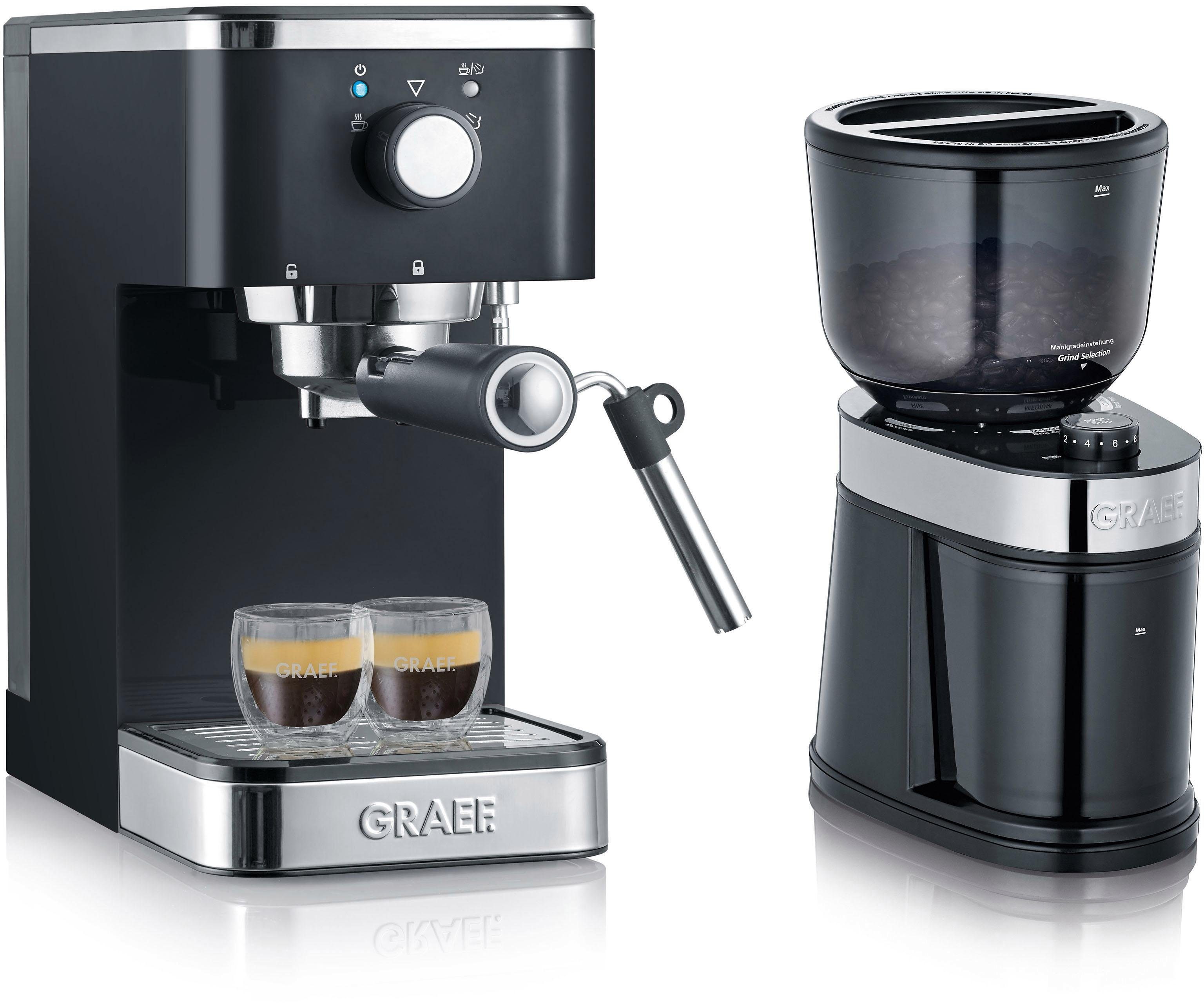 Graef Espressomaschine "Salita Set", inkl. Kaffeemühle CM 202 (ES402EUSET),  schwarz online kaufen | OTTO
