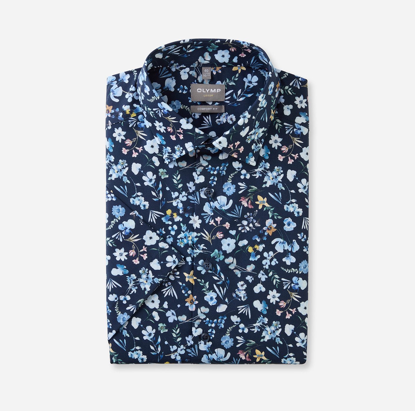 OLYMP Kurzarmhemd Luxor comfort fit mit floralem Print günstig online kaufen