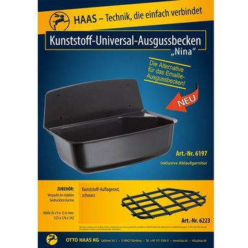 Haas Otto Küchenspüle Haas Kunststoff Ausgussbecken "Nina" schwarz