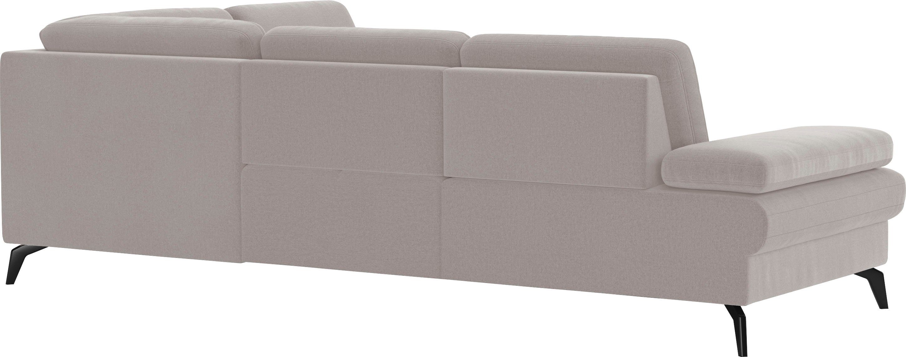 sit&more Ecksofa Morris L-Form, inkl. Sitztiefenverstellung, wahlweise mit Armteilverstellung, Bettfunktion & Bettkasten