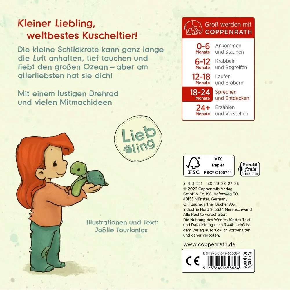 COPPENRATH DIE SPIEGELBURG Zeichenalbum Kleine Schildkröte, erzähl mir von dir - Liebling