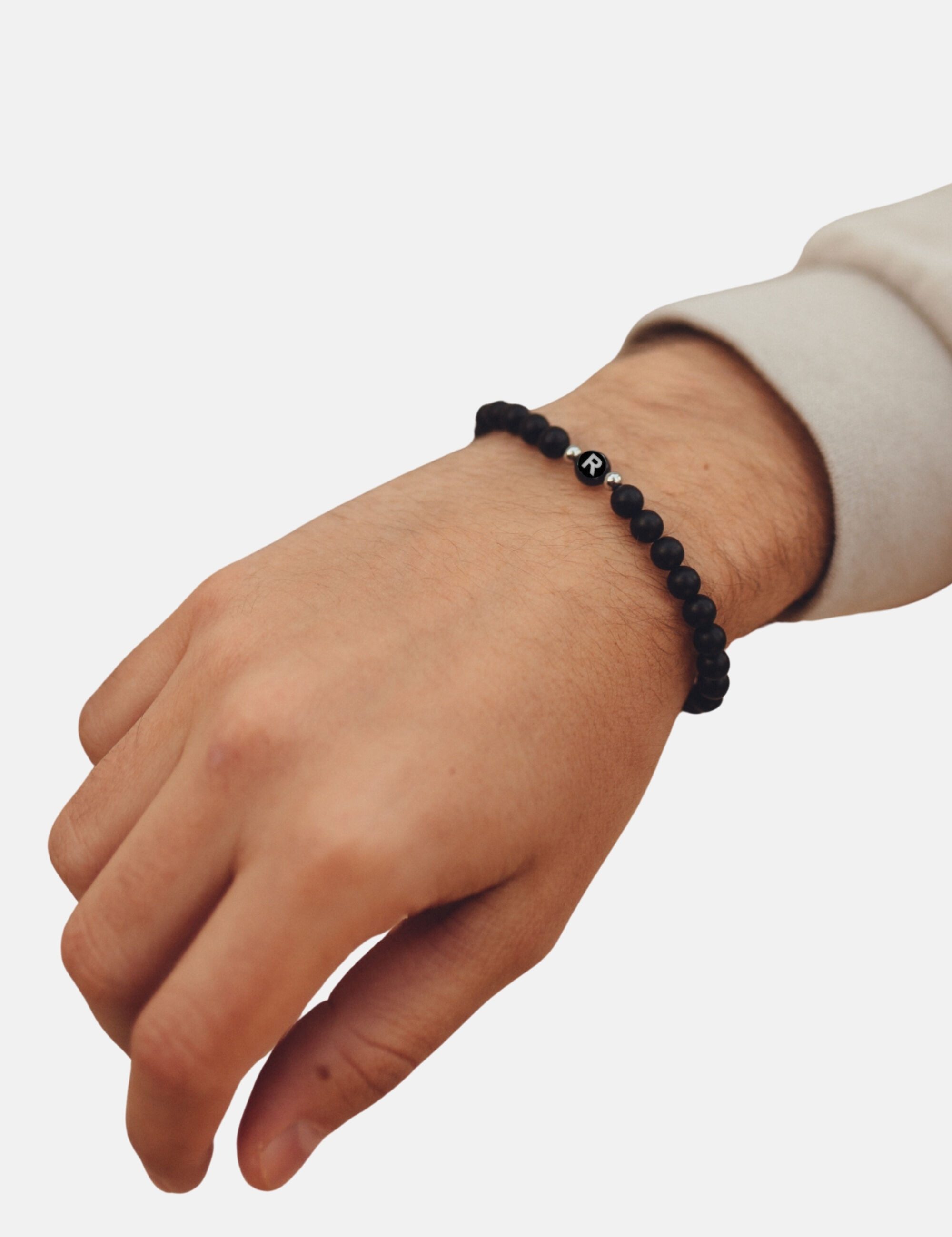 GOOD.designs Perlenarmband (1-tlg), aus Achat-Steinen mit dem Buchstaben R