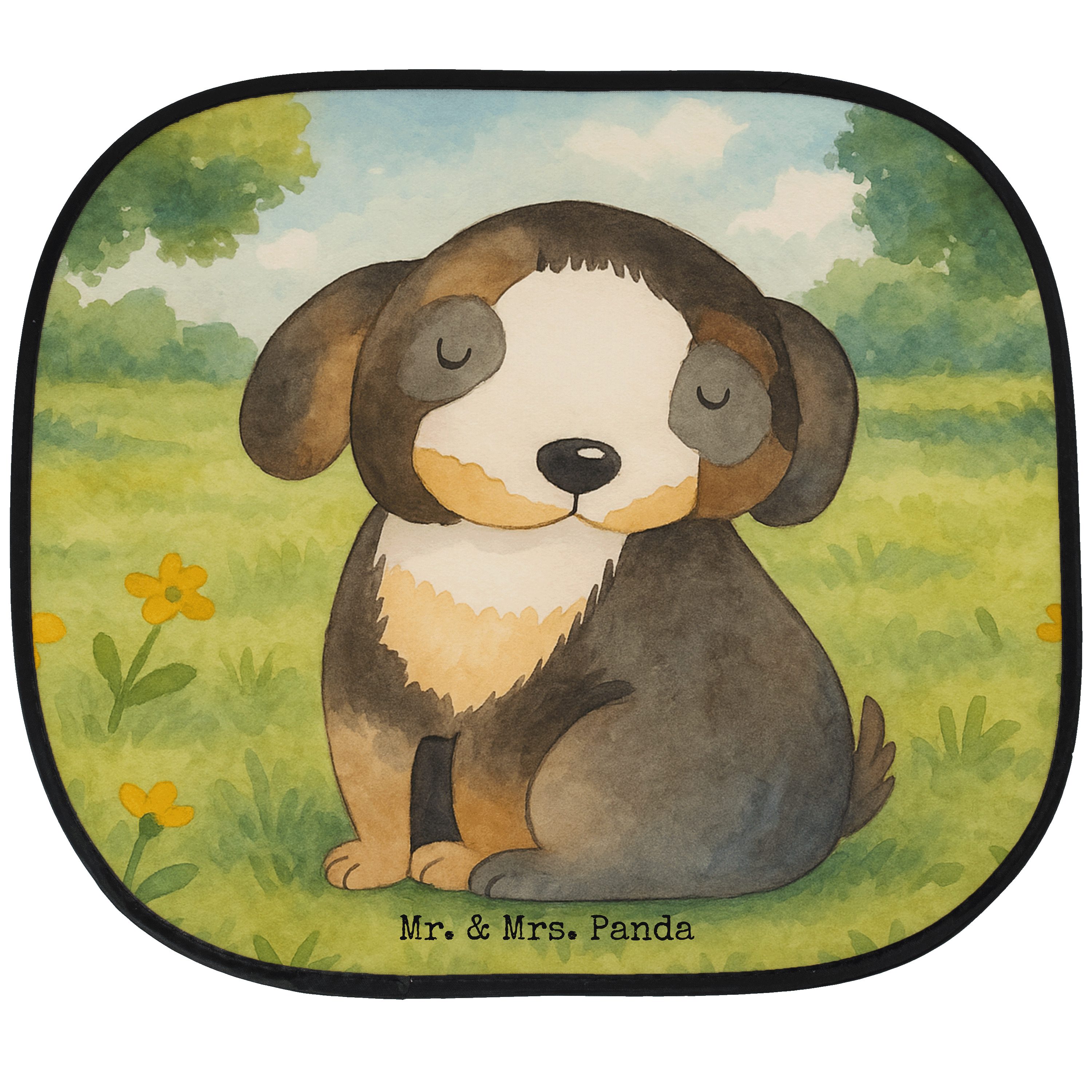 Mr. & Mrs. Panda Sonnenschutz Hund Entspannen Design, pkw sonnenschutz, Weiß, Sonnenblende Auto, Sü, Seidenmatt, Sonnenschutz Fürs Auto Sonnenschutz Autoscheibe hitzeschutz