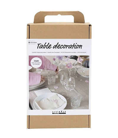 creativ company Kreativset 977696, Bastelset Tischdekoration in Pastellfarben, zum Basteln von sechs Gedecken - für Erwachsene