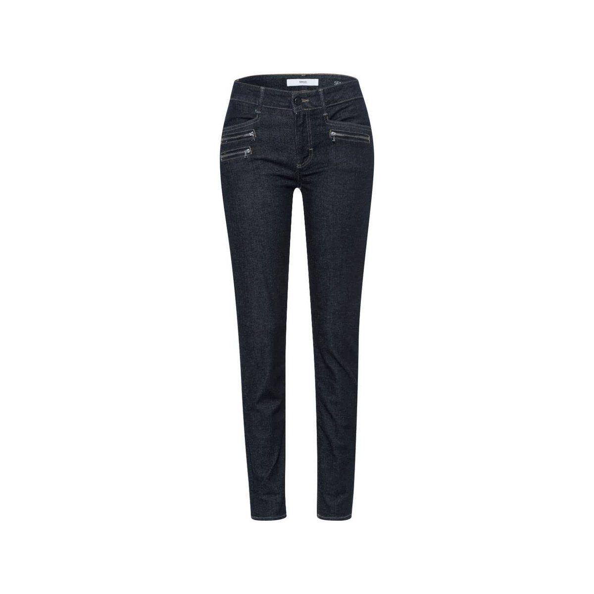 Brax 5-Pocket-Jeans uni (1-tlg) clean dark blue