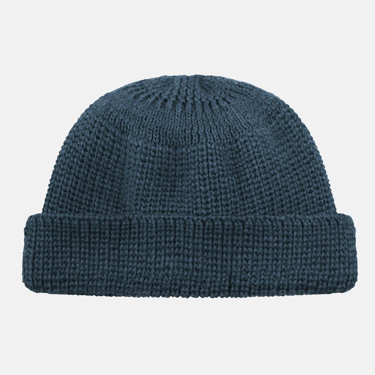 HANSEHELD Strickmütze Seebär Dockermütze Seemannsmütze kurz flach GOTS - Made in Germany