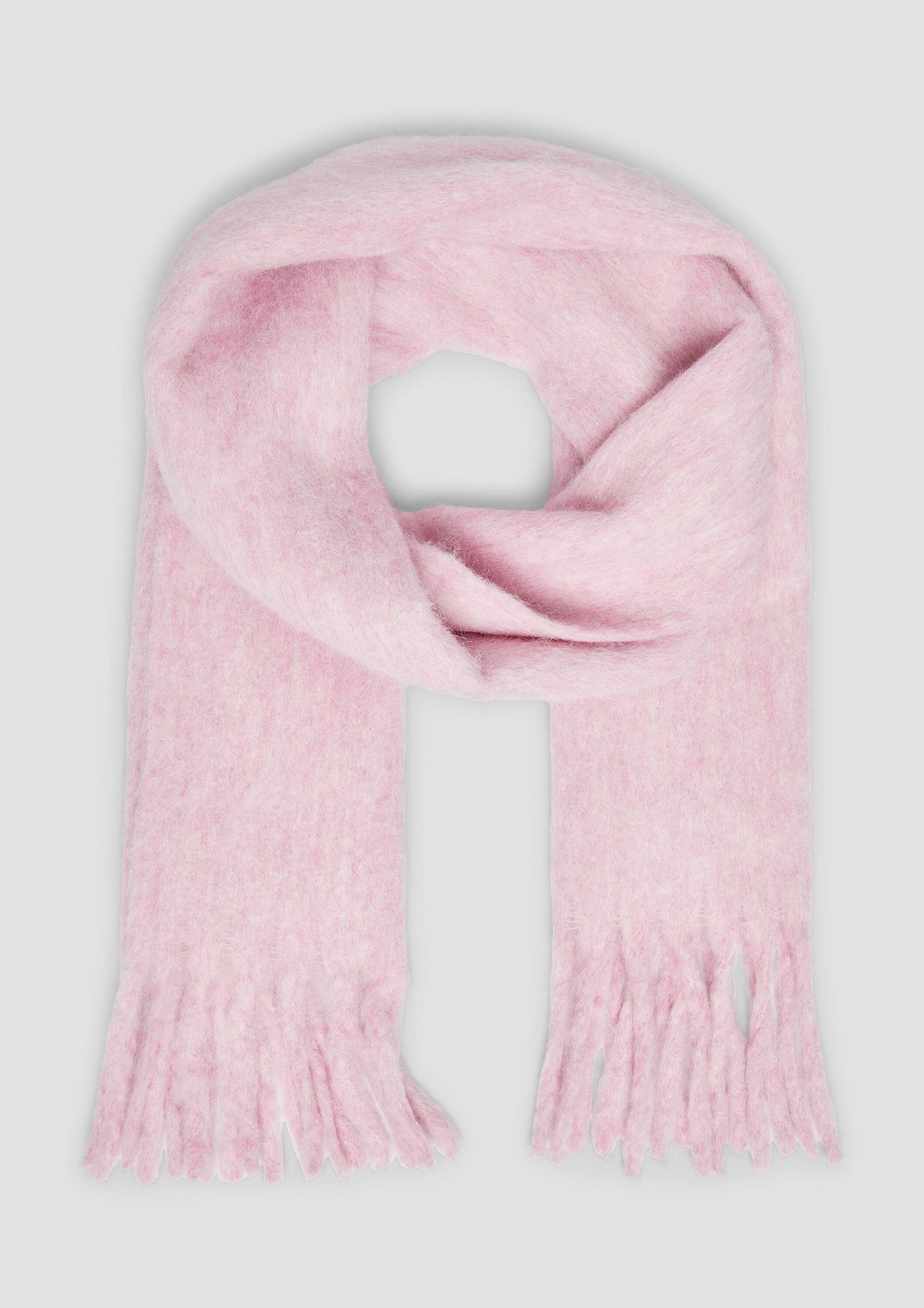 s.Oliver Schal Tuch, Wollmix-Schal mit Fransen günstig online kaufen