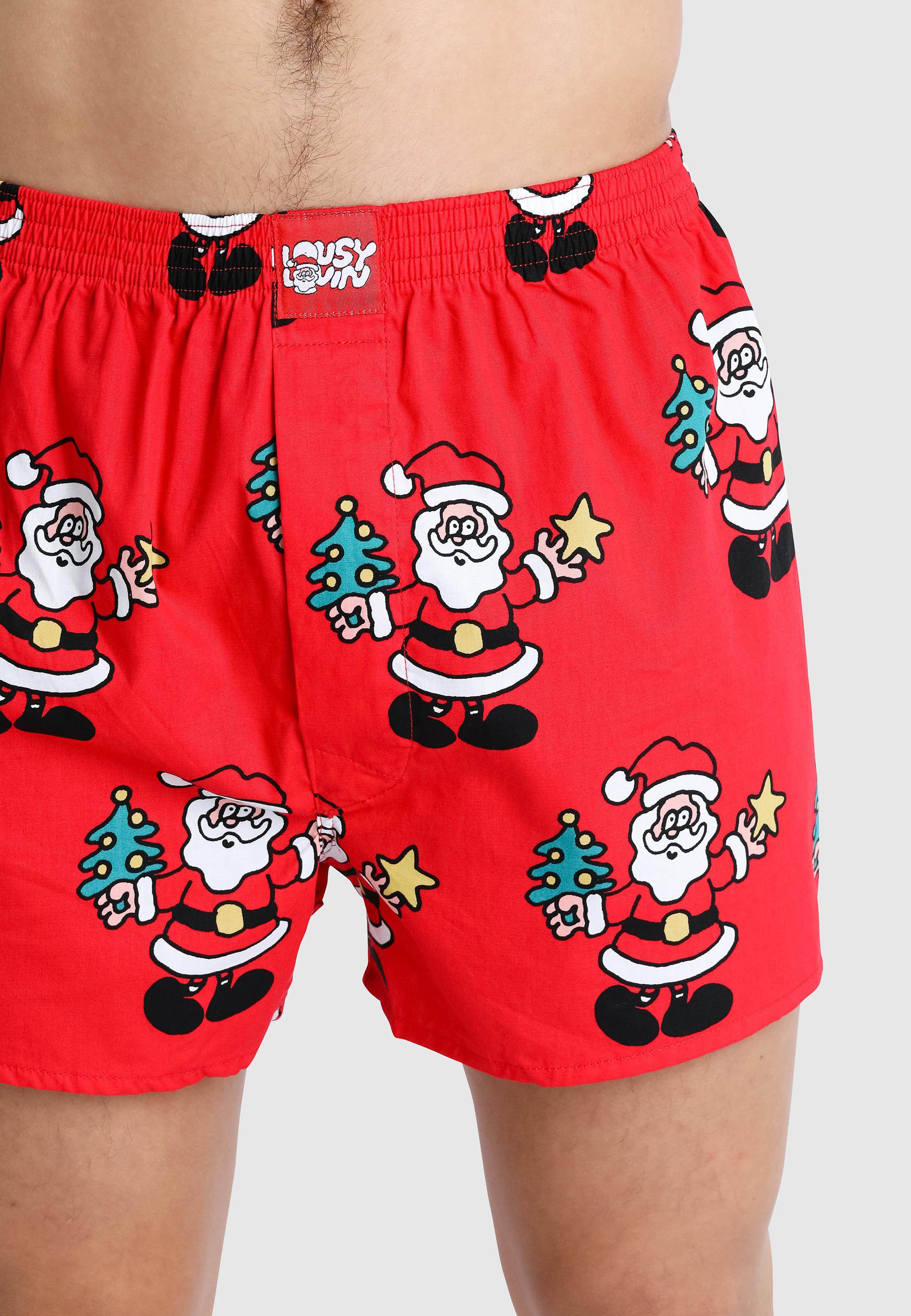Lousy Livin Boxershorts Santa mit Wihnachtsmann Print