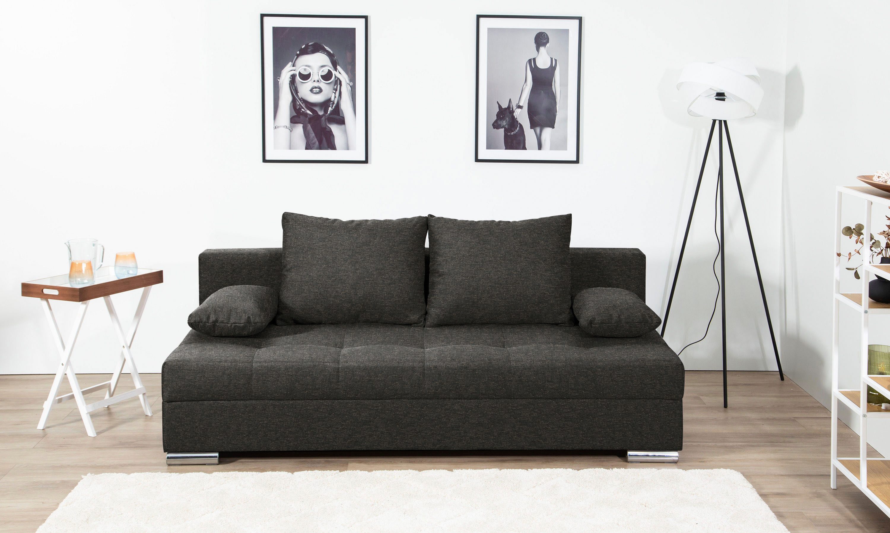 COLLECTION AB Schlafsofa Tania, B: 194 cm, Liegel. 140x194 cm, komfortabler Sitzkomfort: Federkern-Polsterung, inklusive Rückenkissen