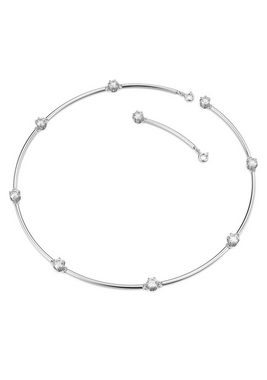 Swarovski Kette ohne Anhänger Constella Halskette, Rundschliff, Weiß, Rhodiniert, 5638699, mit Swarovski® Kristall