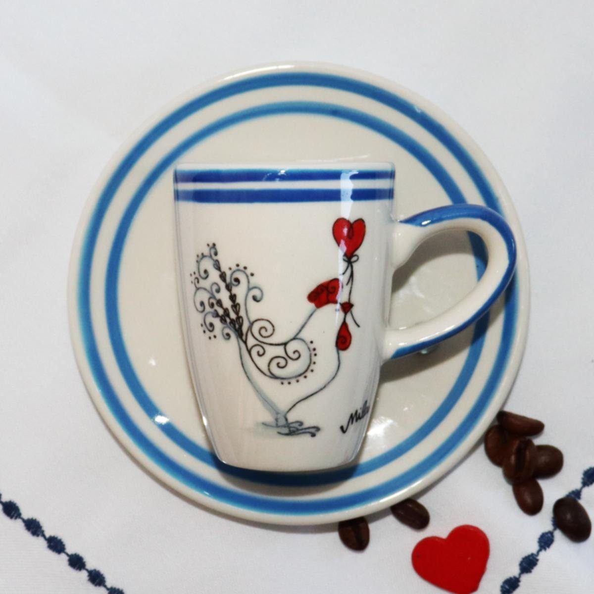 Espresso-Tasse Keramik Mila Mila Untere mit Keramik Happy Espressotasse Morning,