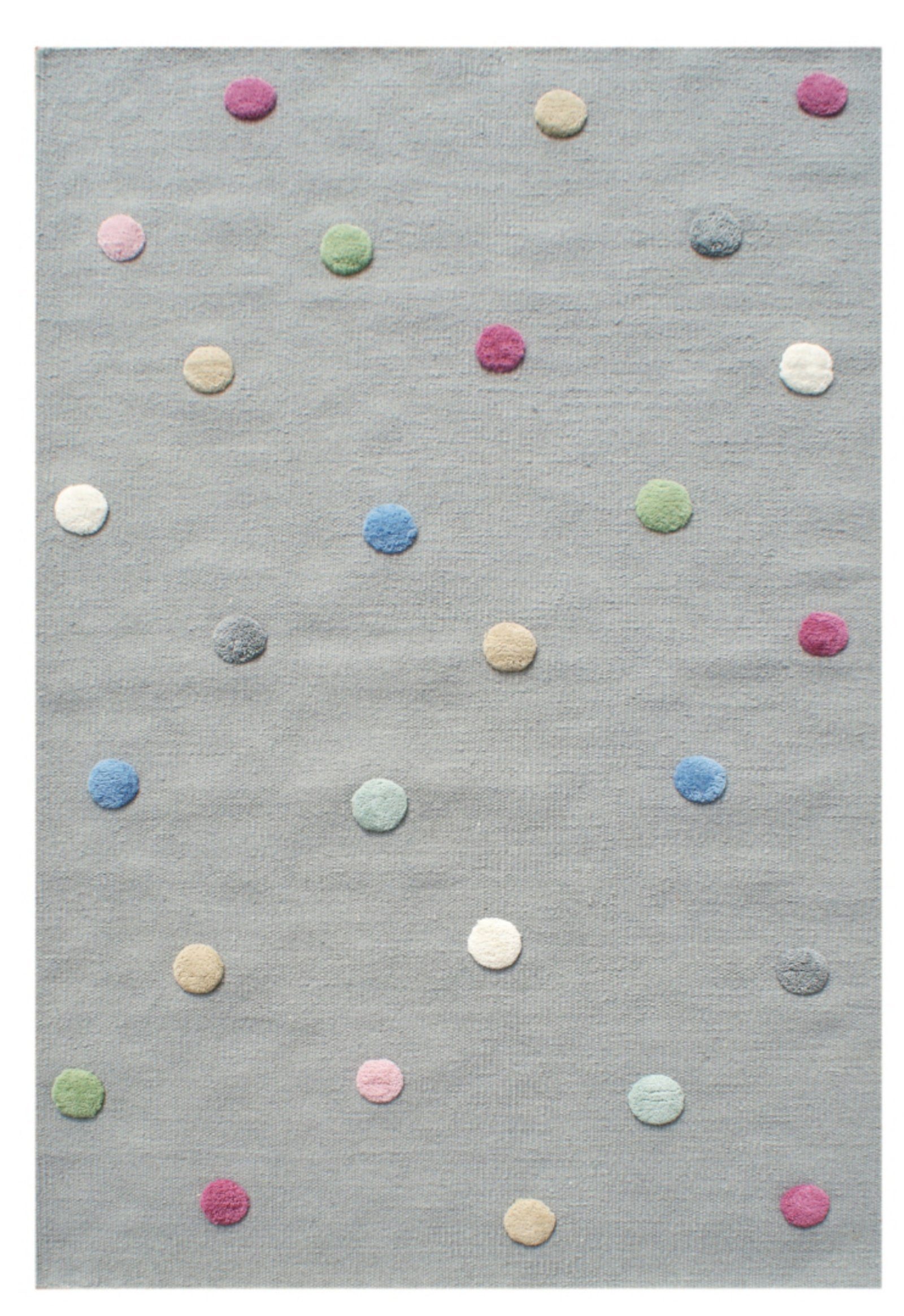 Kinderteppich Colordots, Happy Rugs, rechteckig, Höhe: 15 mm, Baumwollteppich