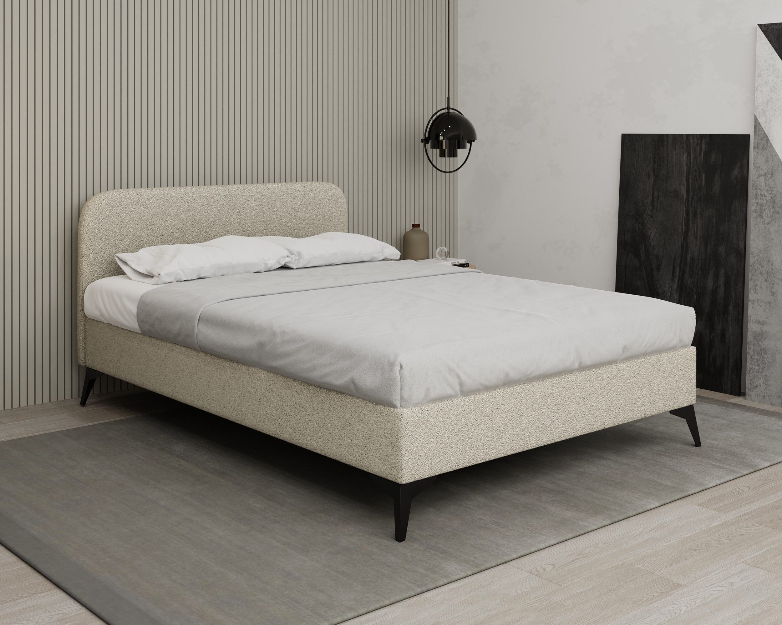 Homesy Polsterbett MAVILO Elegantes und modernes Polsterbett 180cm 160cm 140cm (180cm 160cm 140cm), Ideal für moderne, minimalistische oder klassische Schlafzimmer