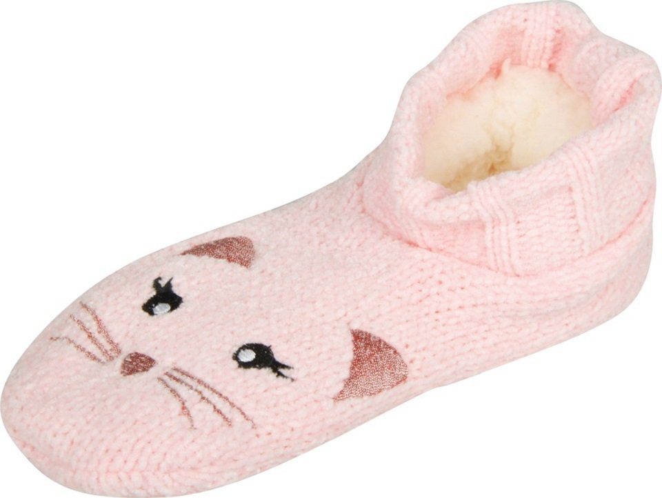 Capelli New York Socken Haussocke Hüttenschuh Katze