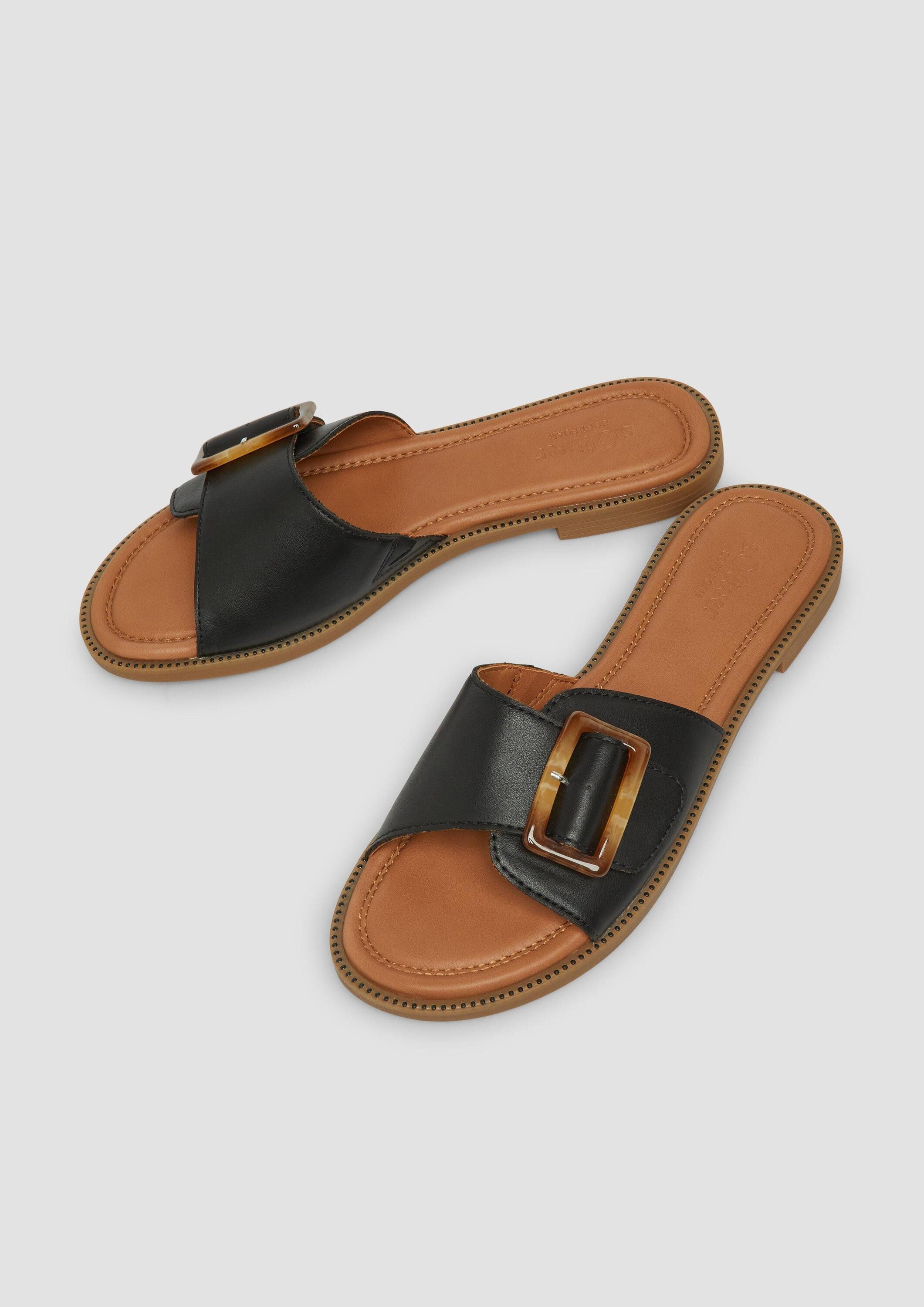 s.Oliver Sandalen Sandale Slides mit Schmuck-Detail