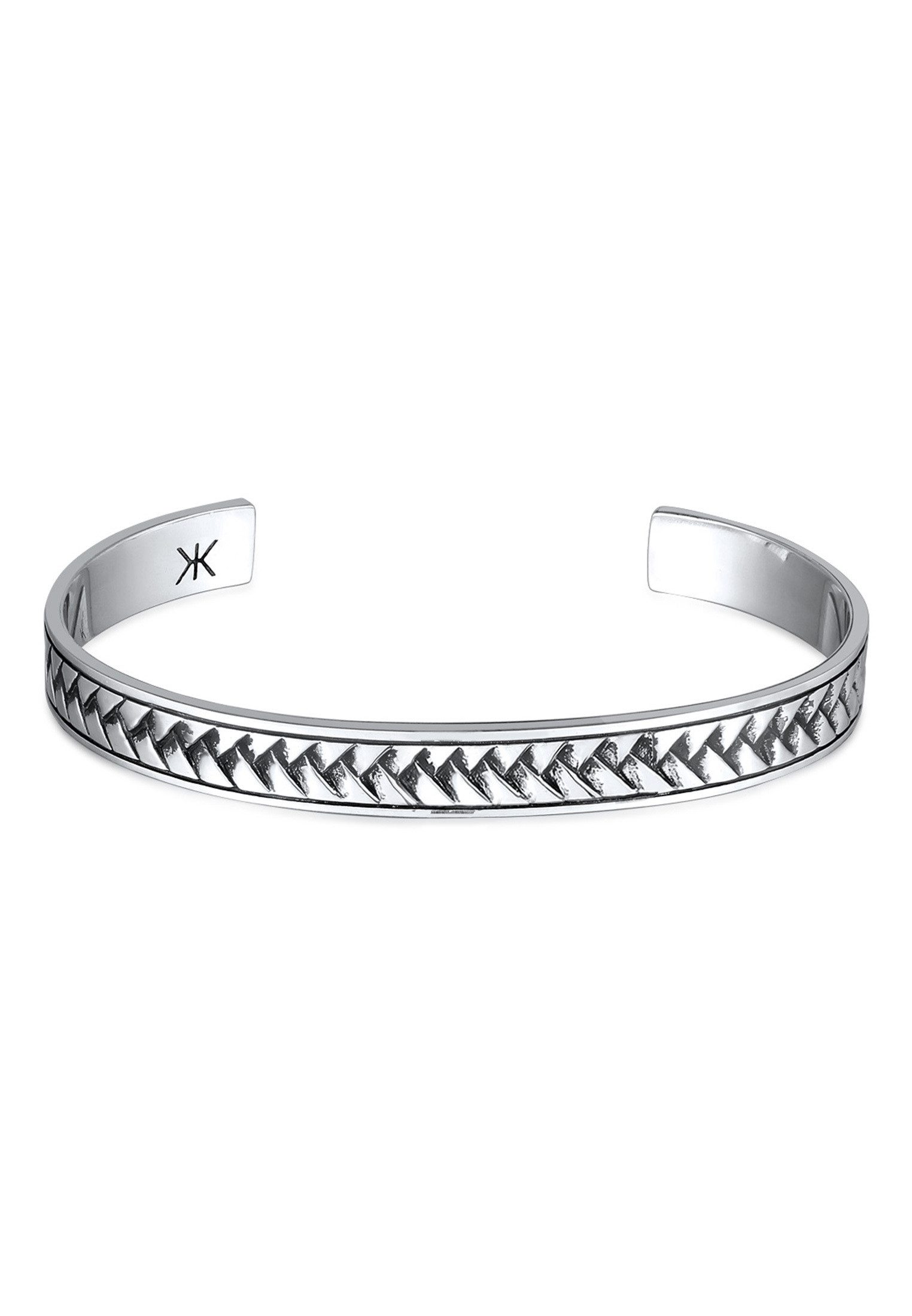 Kuzzoi Armreif Armreif Zopfmuster Vintage Design 925 Sterling Silber (kein Set)
