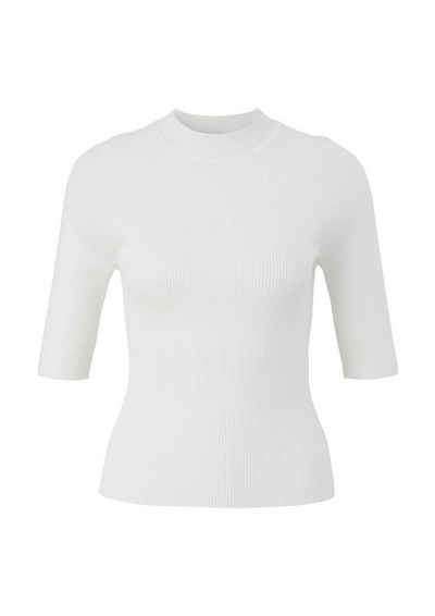 Comma Sweatshirt Strickpullover, WHITE