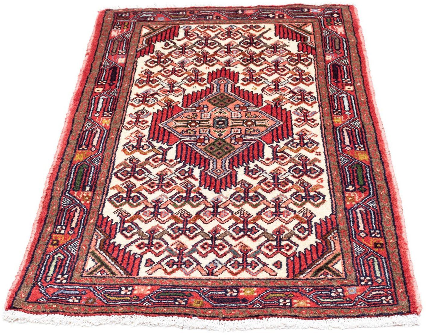 Wollteppich Hosseinabad Medaillon Rosso 120 x 73 cm, morgenland, rechteckig, Höhe: 10 mm, Handgeknüpft