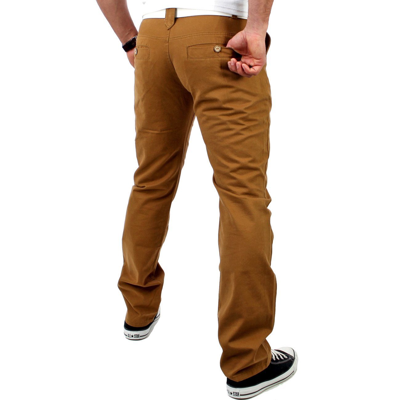 Reslad Chinohose Reslad Herren Chinohose (1-tlg., Chinohose) Chino Hose aus Baumwolle Regular Fit