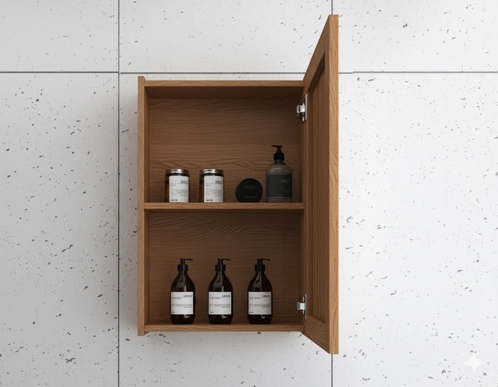Faizee Home Badmöbel-Set Bademöbel 40 cm Badschrank Waschtisch Unterschrank Spiegelschrank